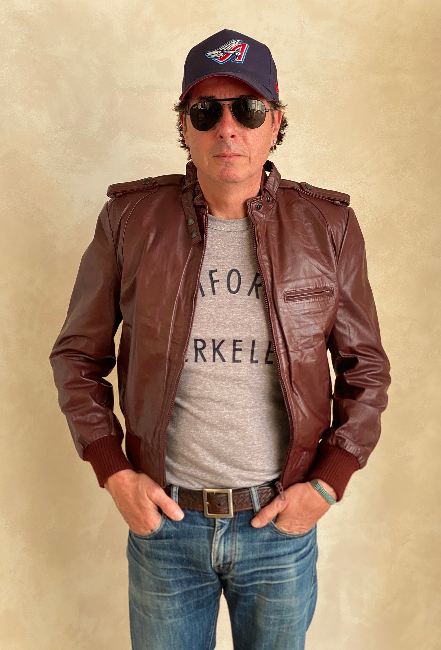 Size 12US Vintage 80s leather jacket removable lining