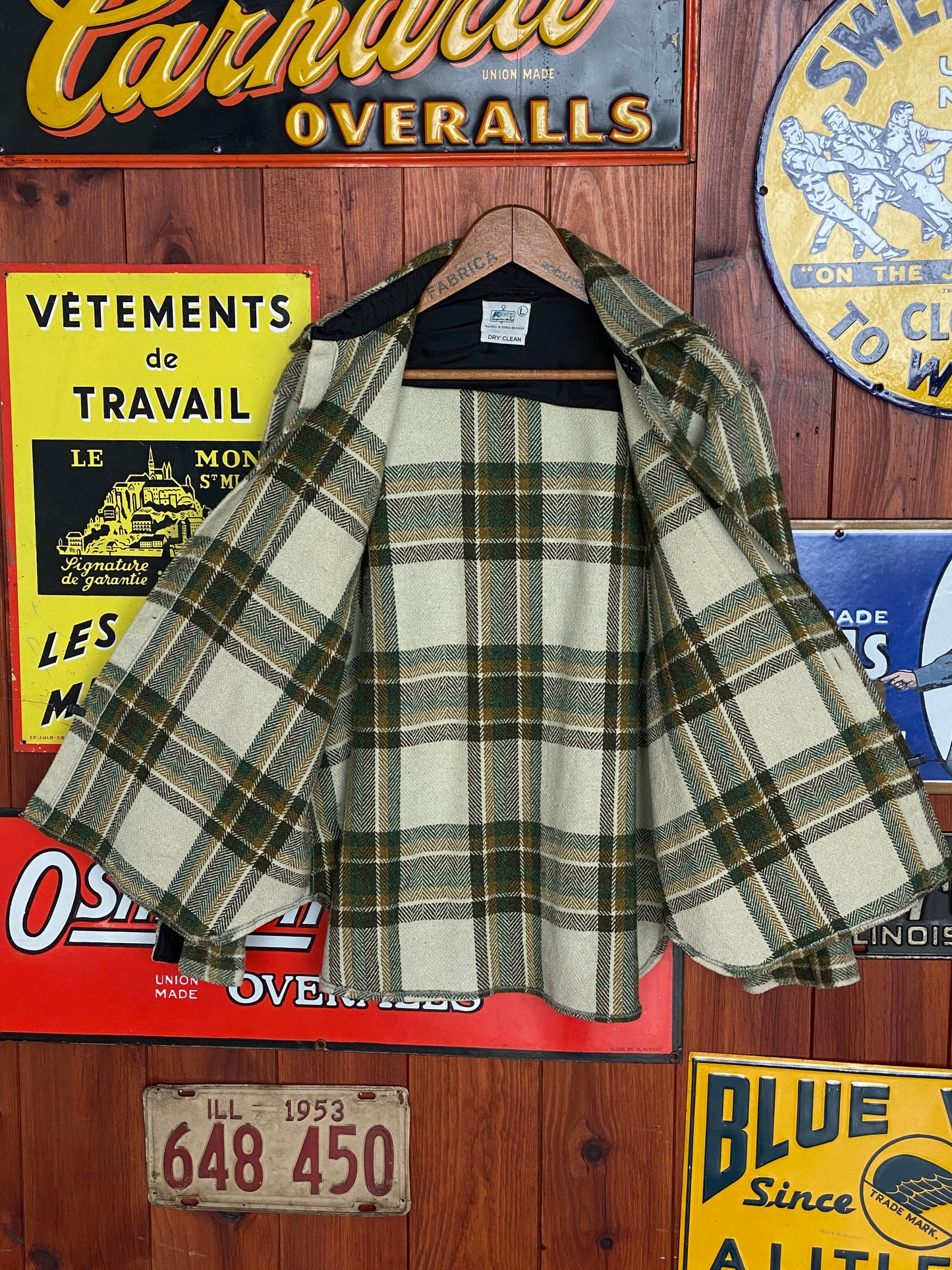 Size Large 70s Heavy Plaid Shirt by Kmat | Vintage Retro Style