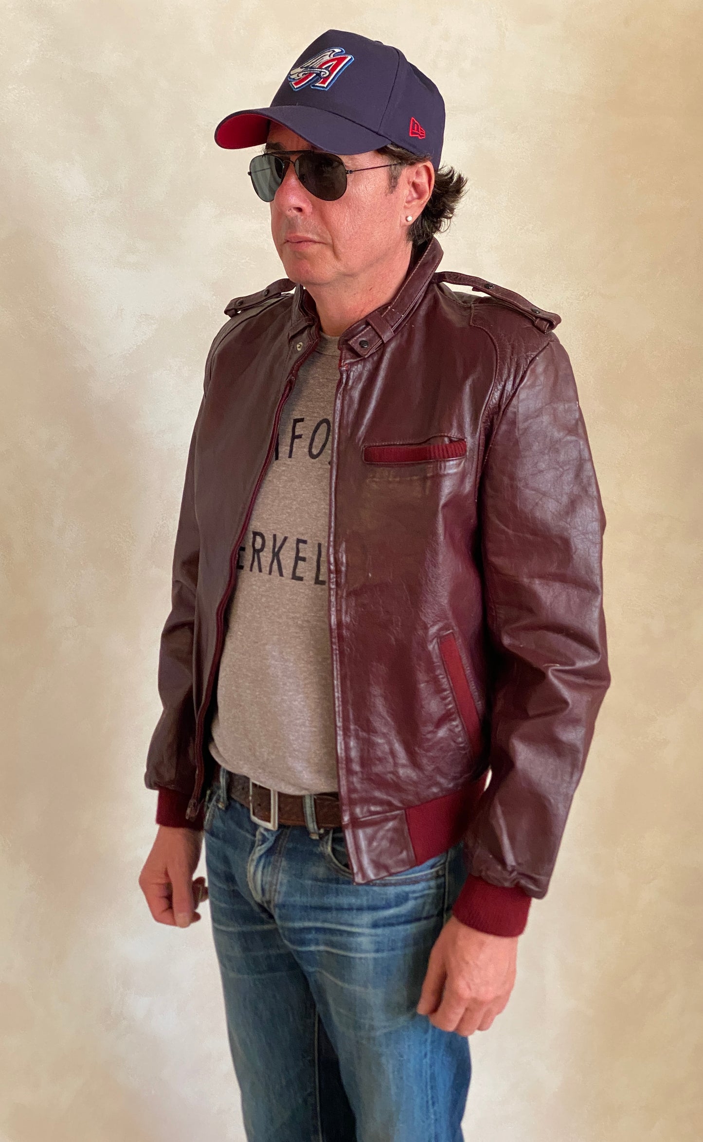 Vintage 80s Leather Jacket Size 38 US (48 EU) | Classic Retro Fashion