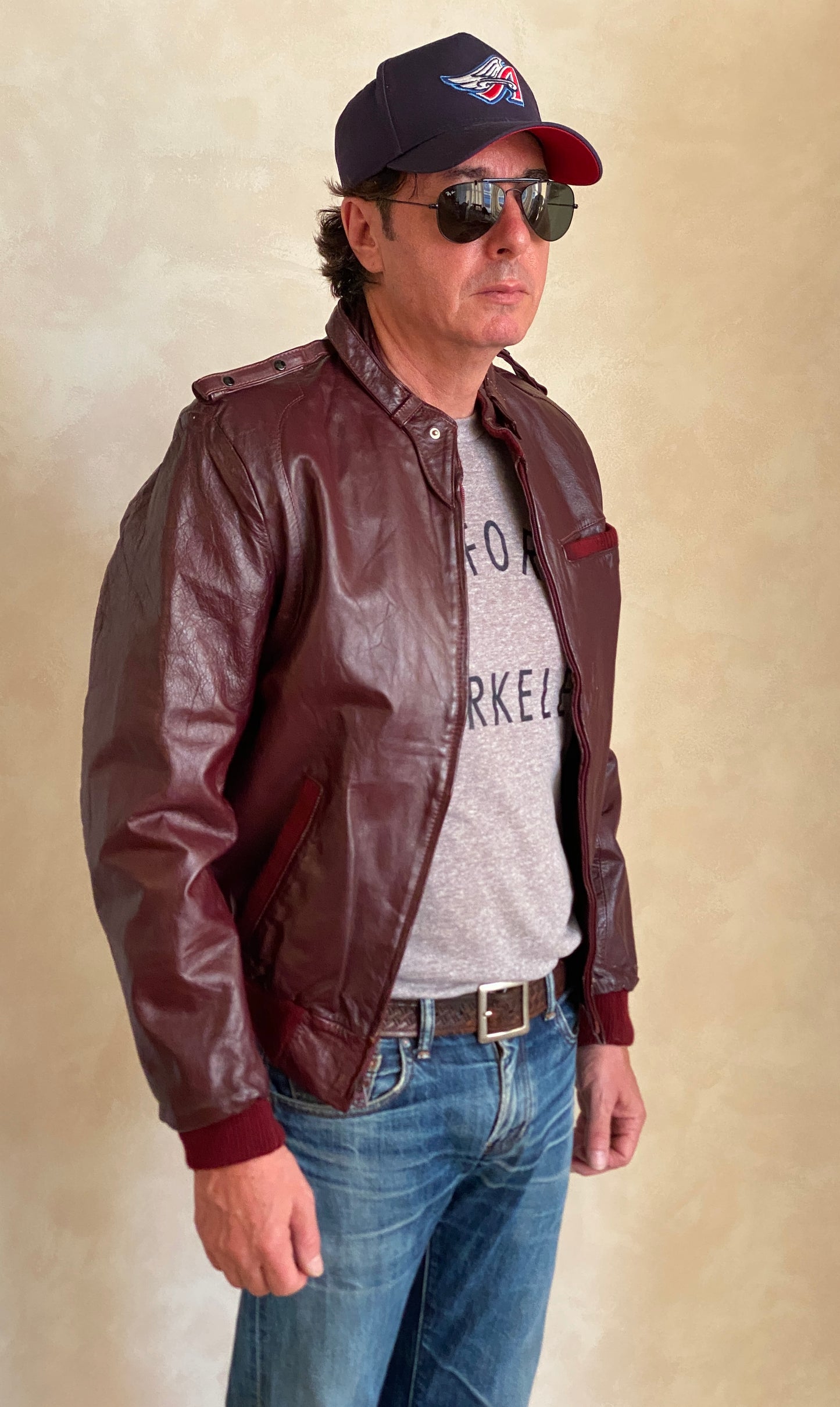 Vintage 80s Leather Jacket Size 38 US (48 EU) | Classic Retro Fashion