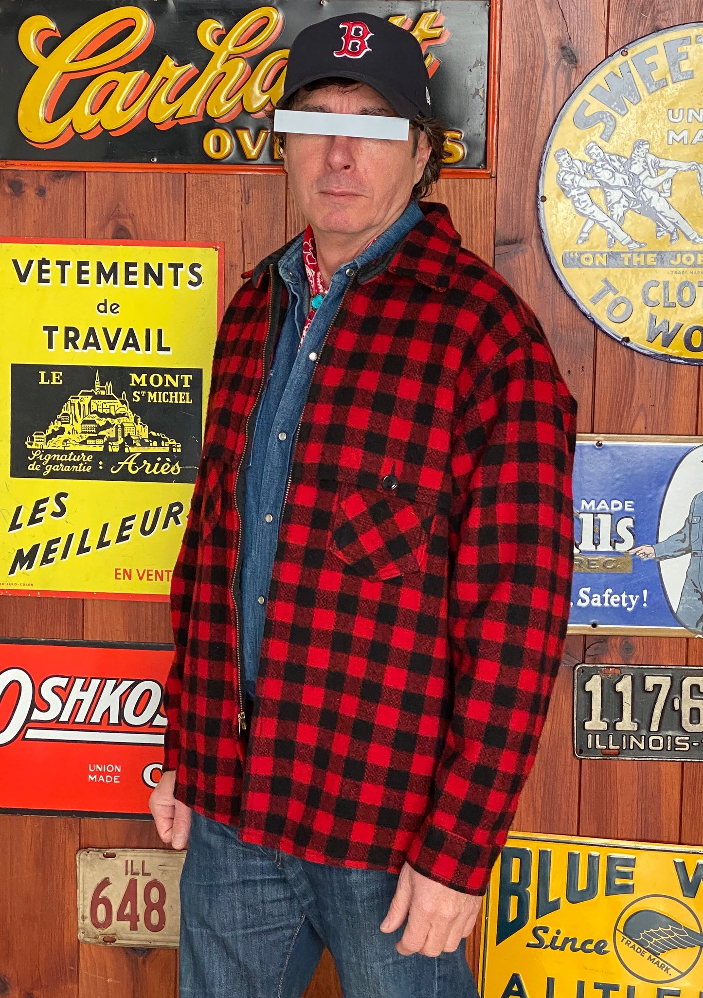 Size Large Vintage Johnson Buffalo Plaid Wool Jacket | Made in USA Authenticity