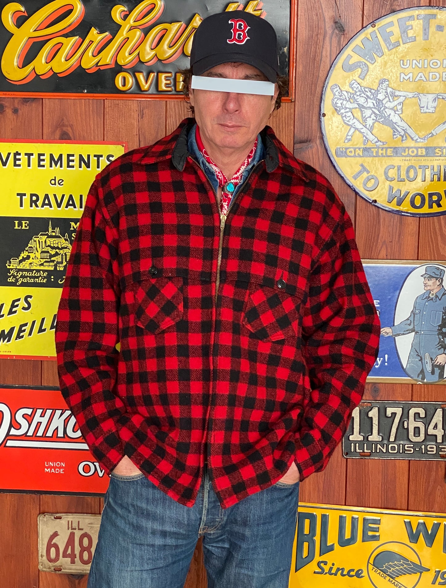 Size Large Vintage Johnson Buffalo Plaid Wool Jacket | Made in USA Authenticity