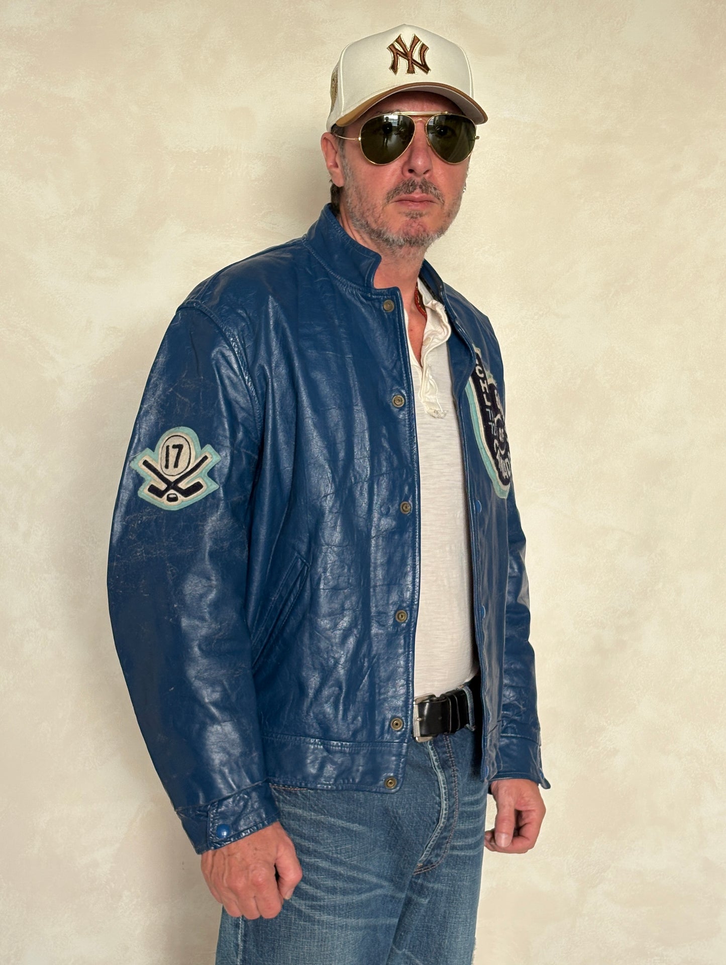 Size 44US / 54EU Vintage 1970s Bundy of Canada Hockey Jacket — ICHL 71-72 Varsity Leather Bomber — Rare Canadian Sports Collectible
