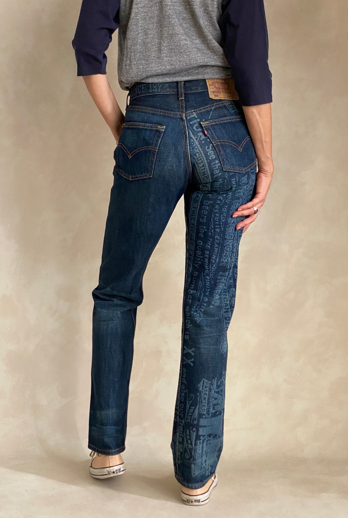 29X34 Printed Vintage denim Levi’s 501 vintage Made in Spain