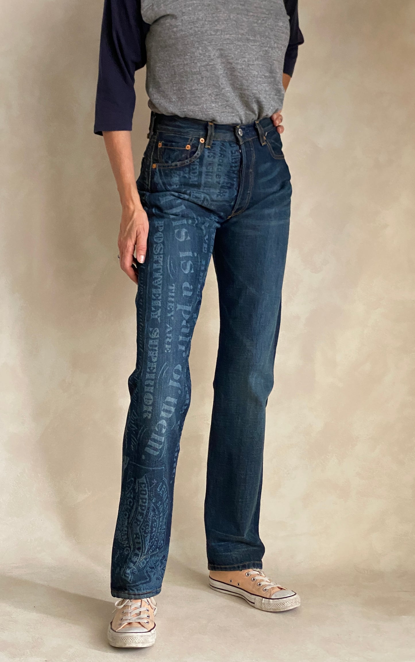 29X34 Printed Vintage denim Levi’s 501 vintage Made in Spain