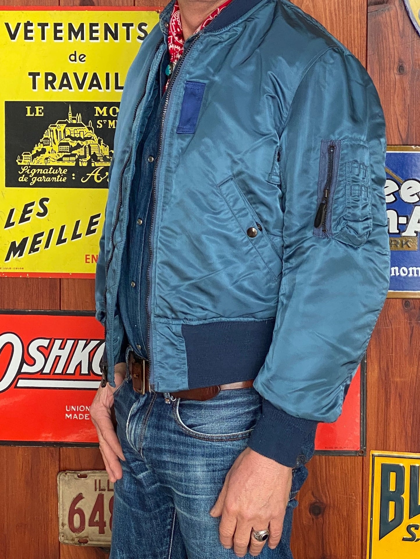 Small . MA1 jacket, flying intermediate type MA-1 by Weintraub Brother