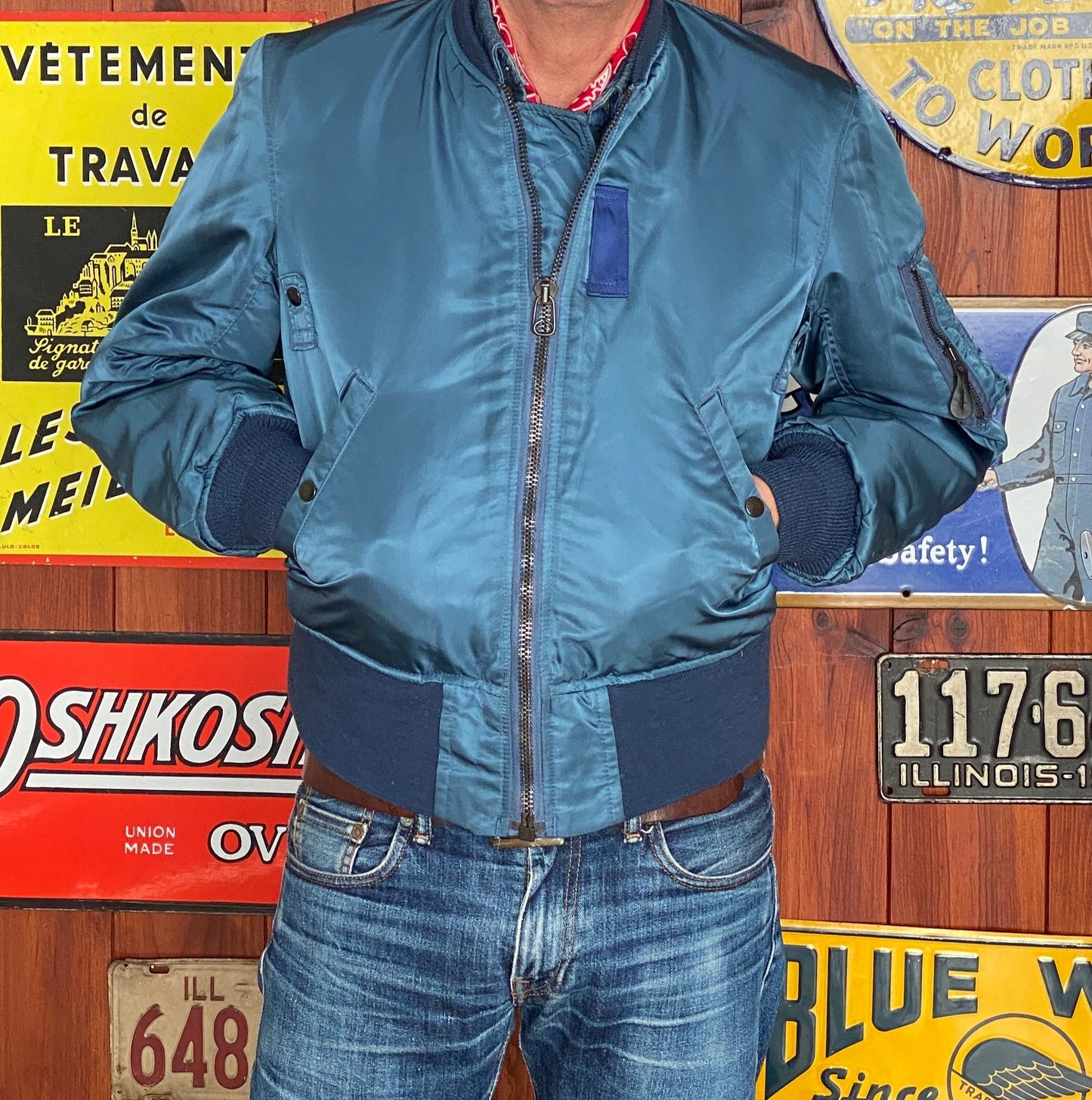 Small . MA1 jacket, flying intermediate type MA-1 by Weintraub Brother