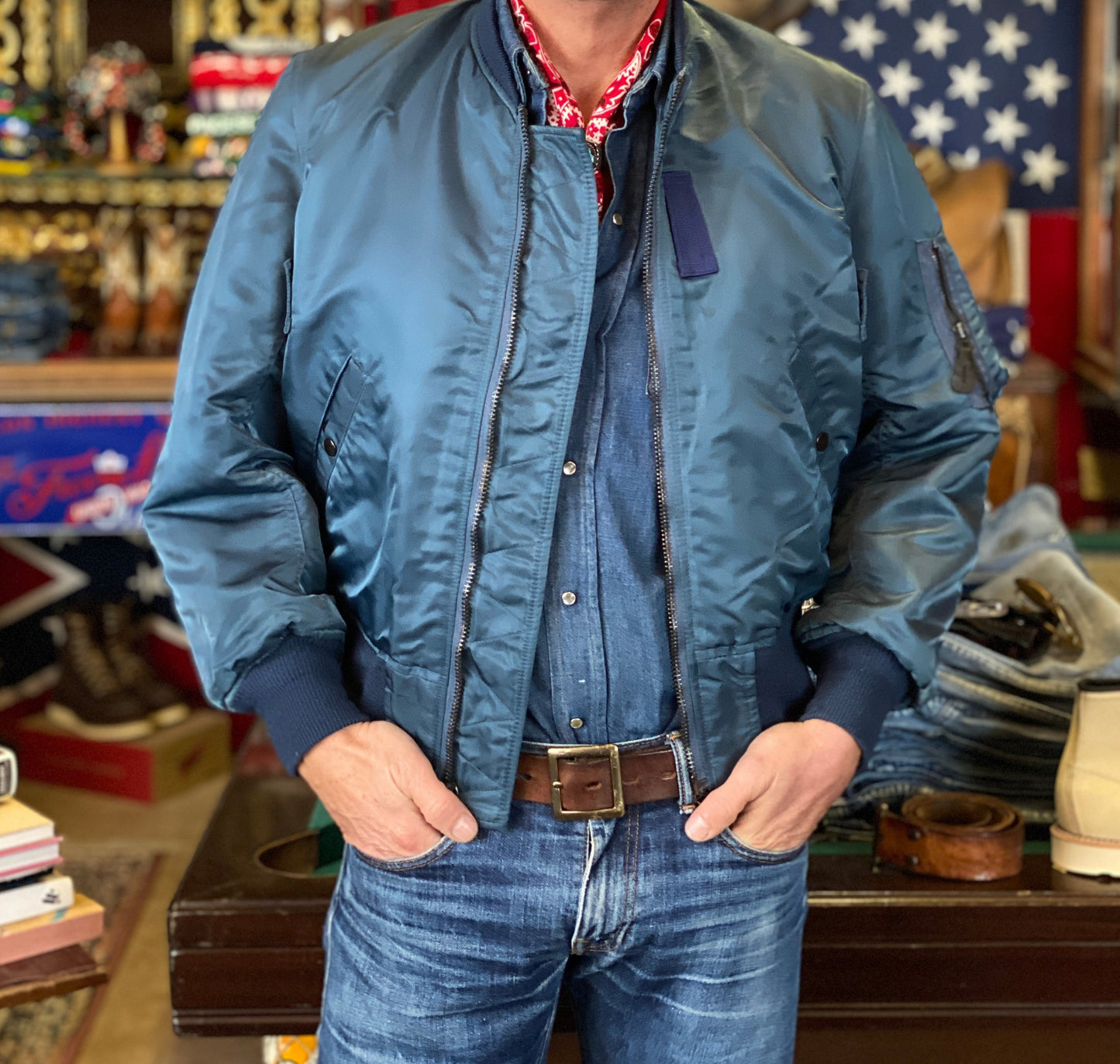 Small . MA1 jacket, flying intermediate type MA-1 by Weintraub Brother