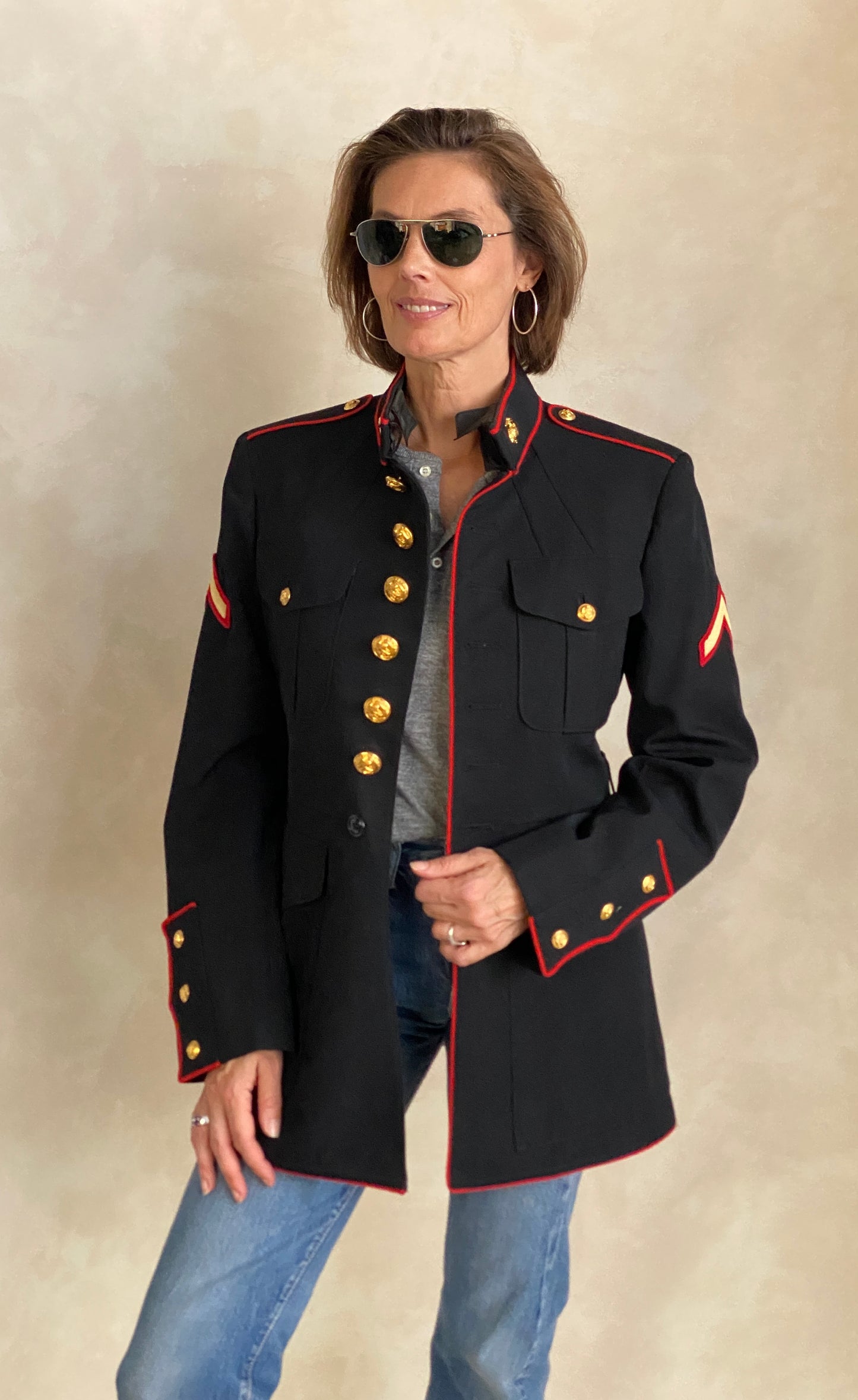 Size 39 Reg. Vintage Authentic US Marine Corps Dress Jacket Uniform.