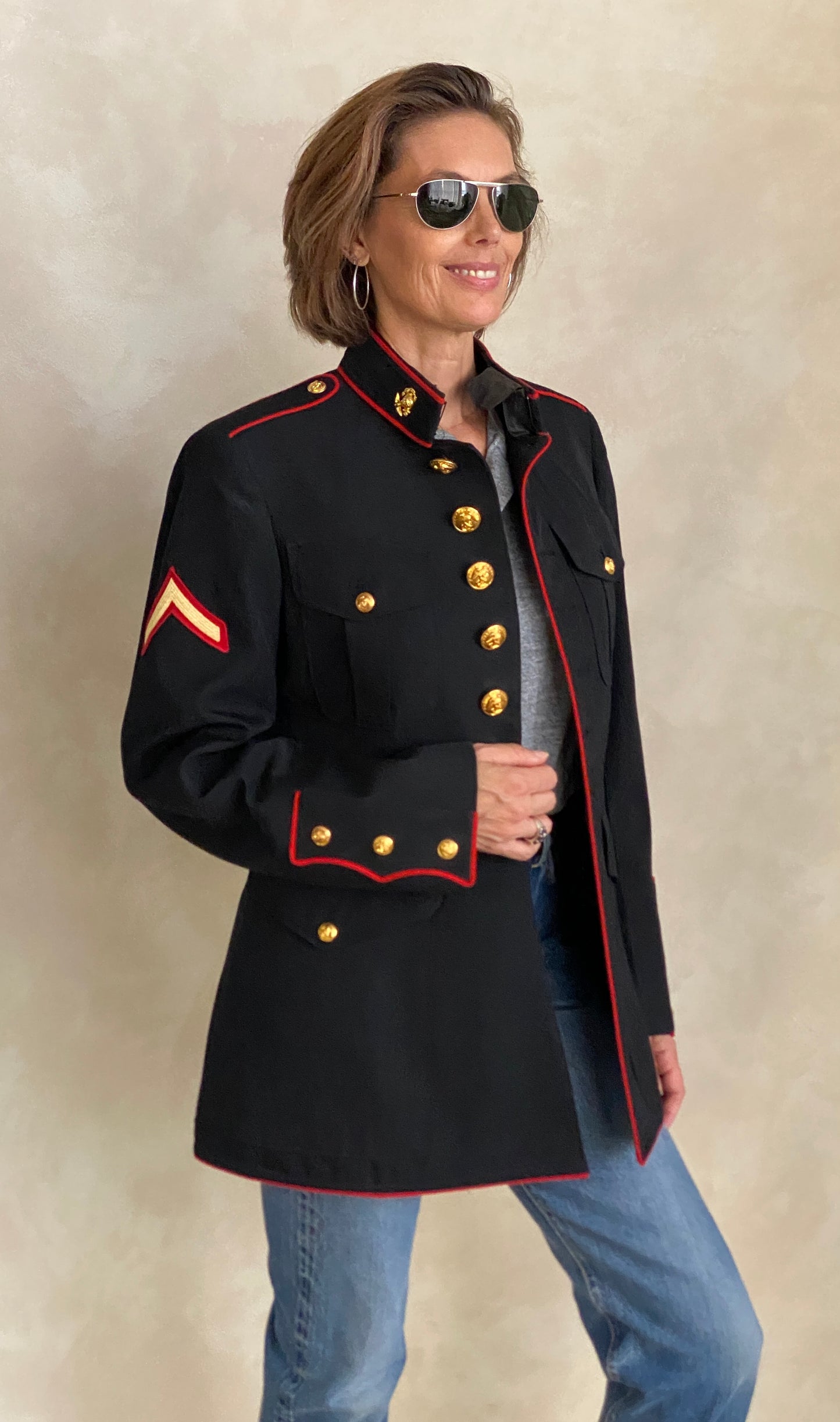 Size 39 Reg. Vintage Authentic US Marine Corps Dress Jacket Uniform.