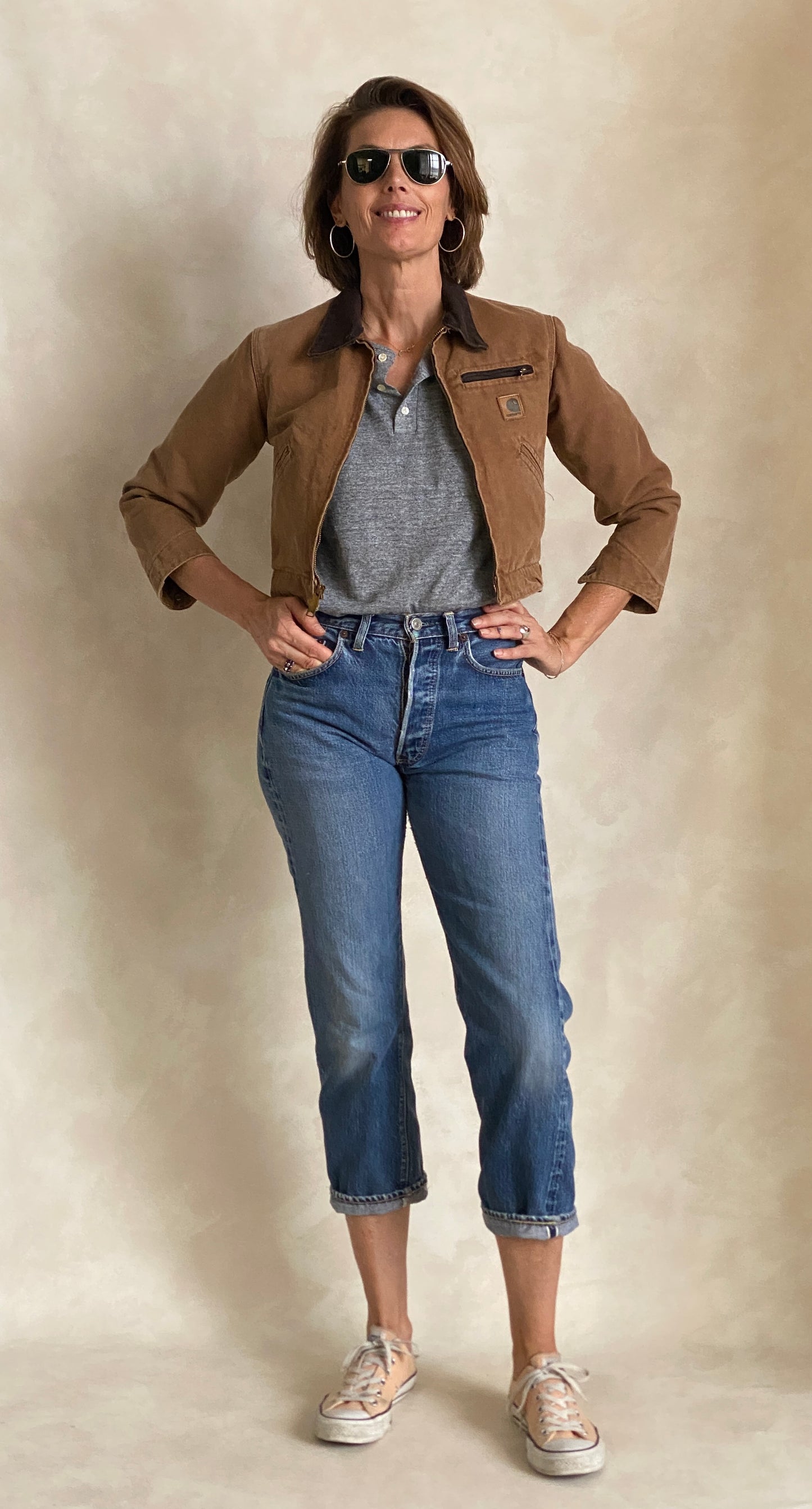 Youth Med. Vintage Carhartt lined jacket Made in USA
