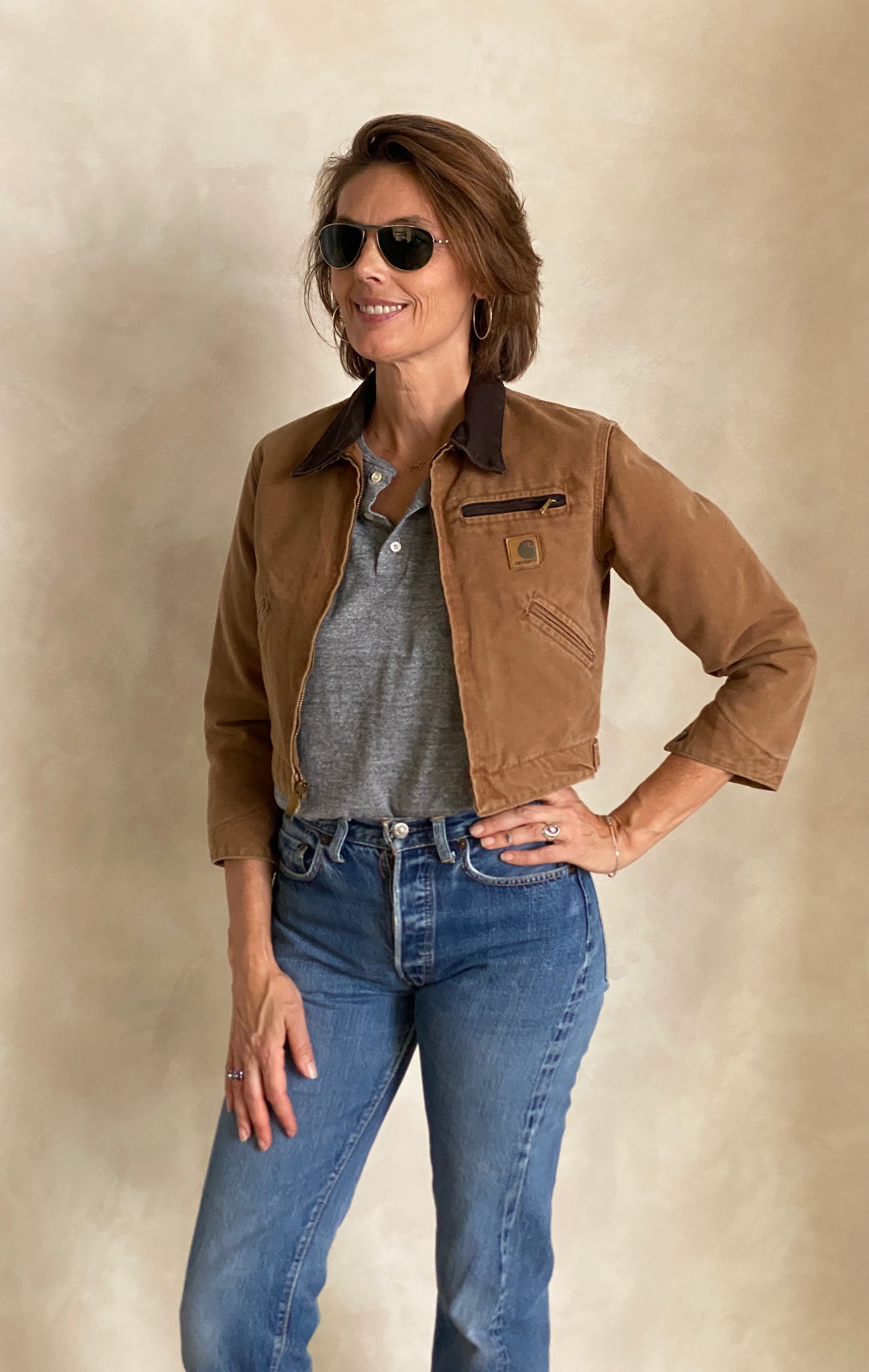 Youth Med. Vintage Carhartt lined jacket Made in USA