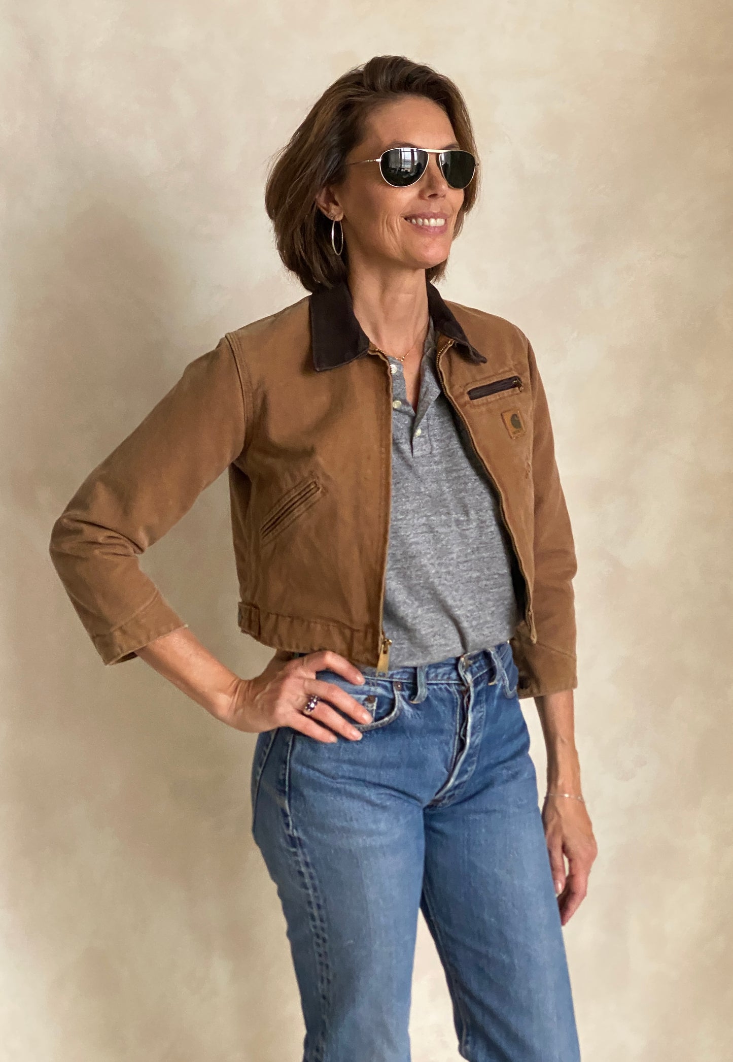 Youth Med. Vintage Carhartt lined jacket Made in USA