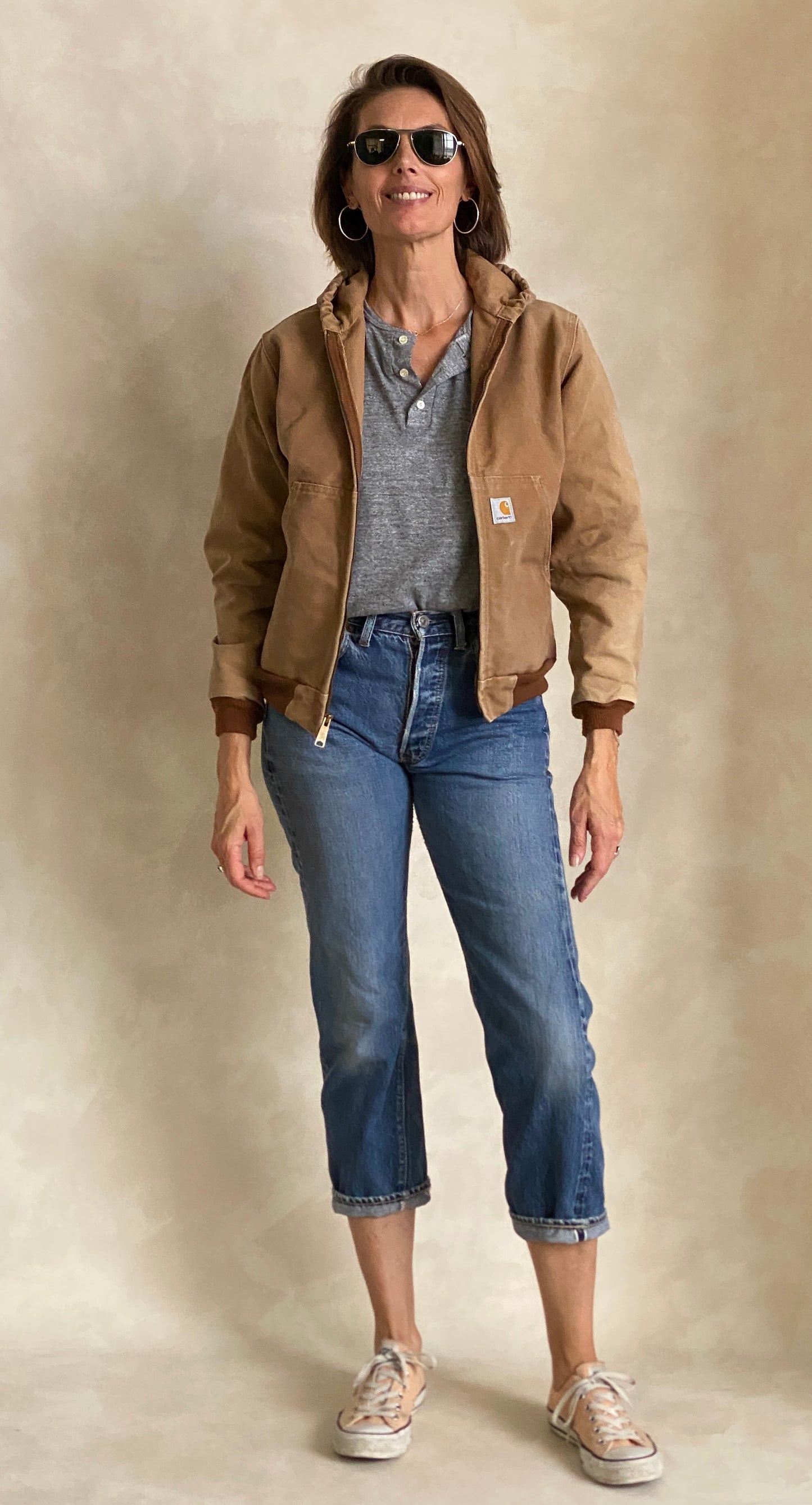 Youth L.Vintage Carhartt hooded jacket Made in Mexico
