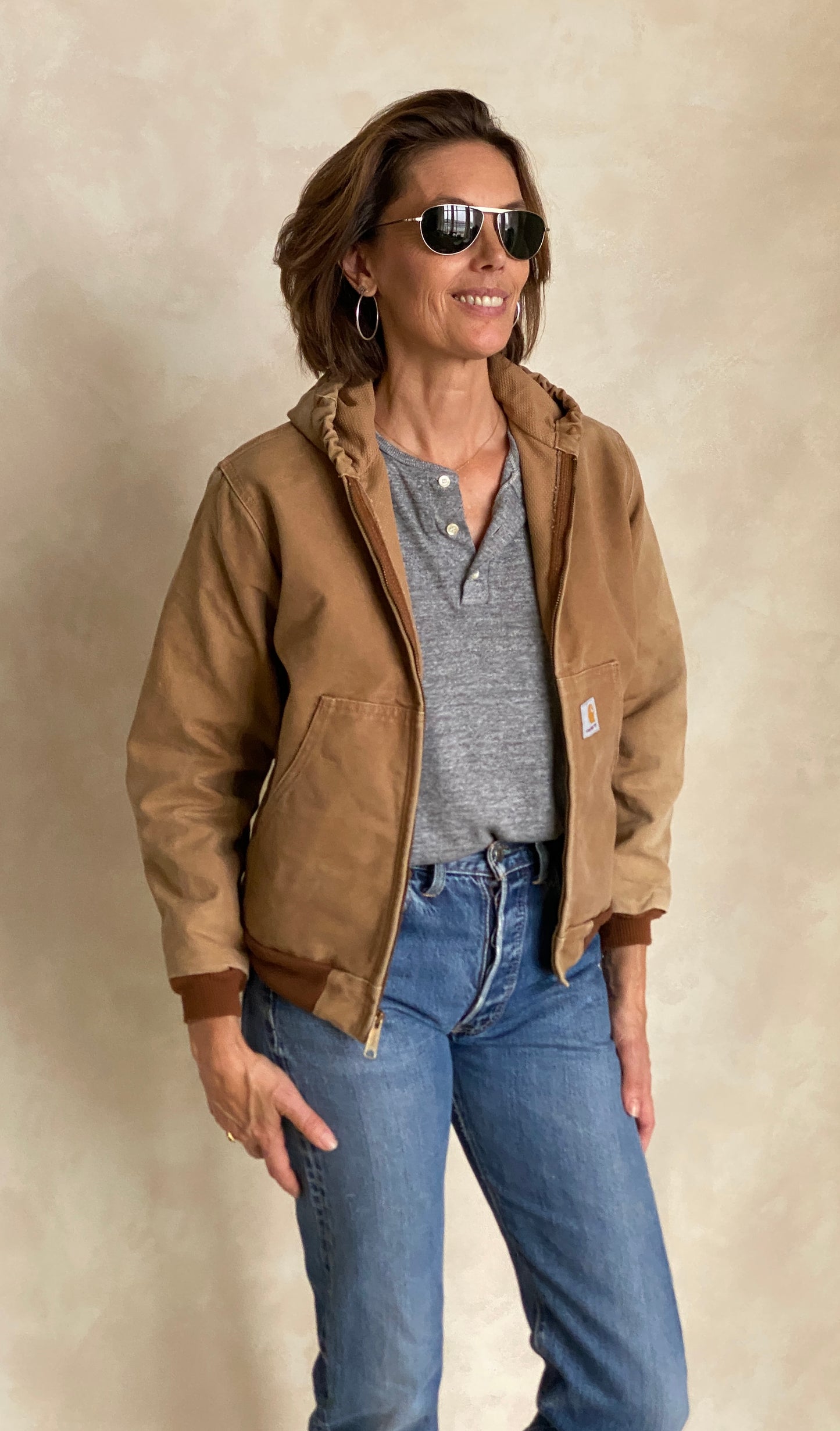 Youth L.Vintage Carhartt hooded jacket Made in Mexico
