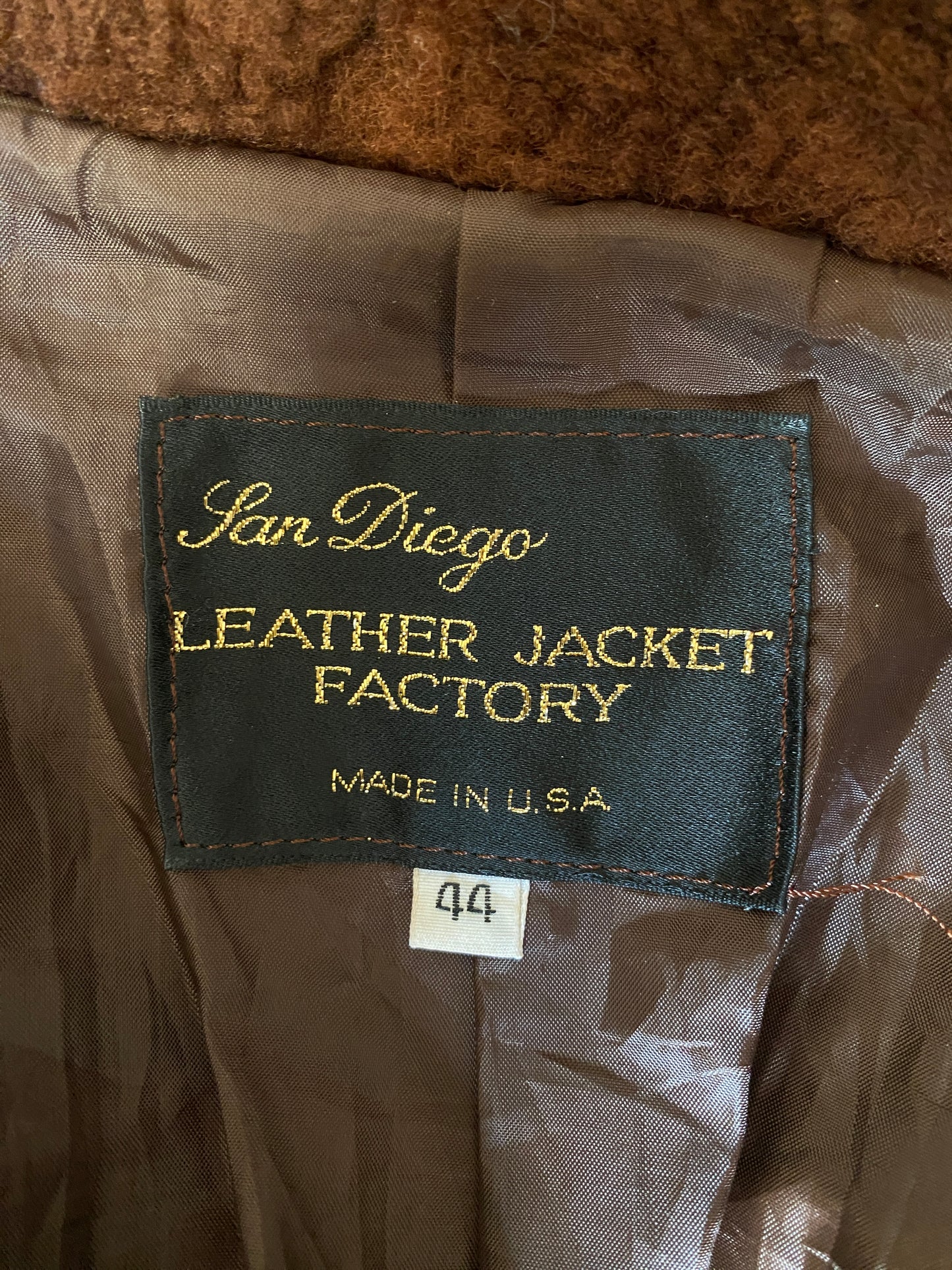 Vintage Leather Bomber Flight Jacket Aviator - Size 44US Regular (54EU)