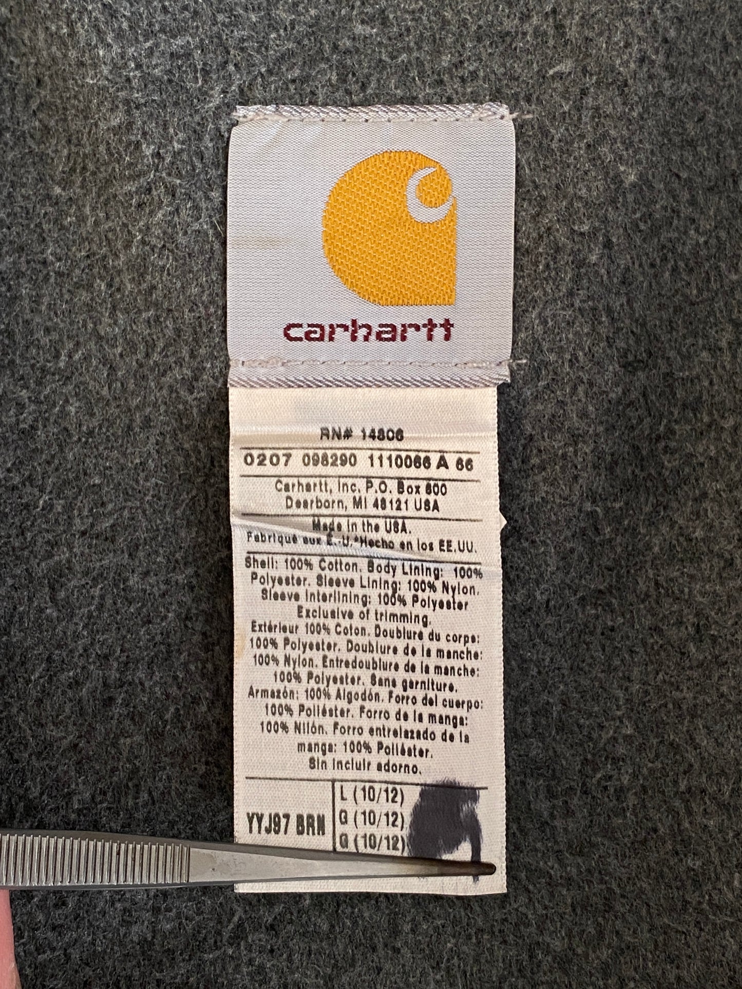 Youth L. Vintage Carhartt Blanket lined jacket Made in USA
