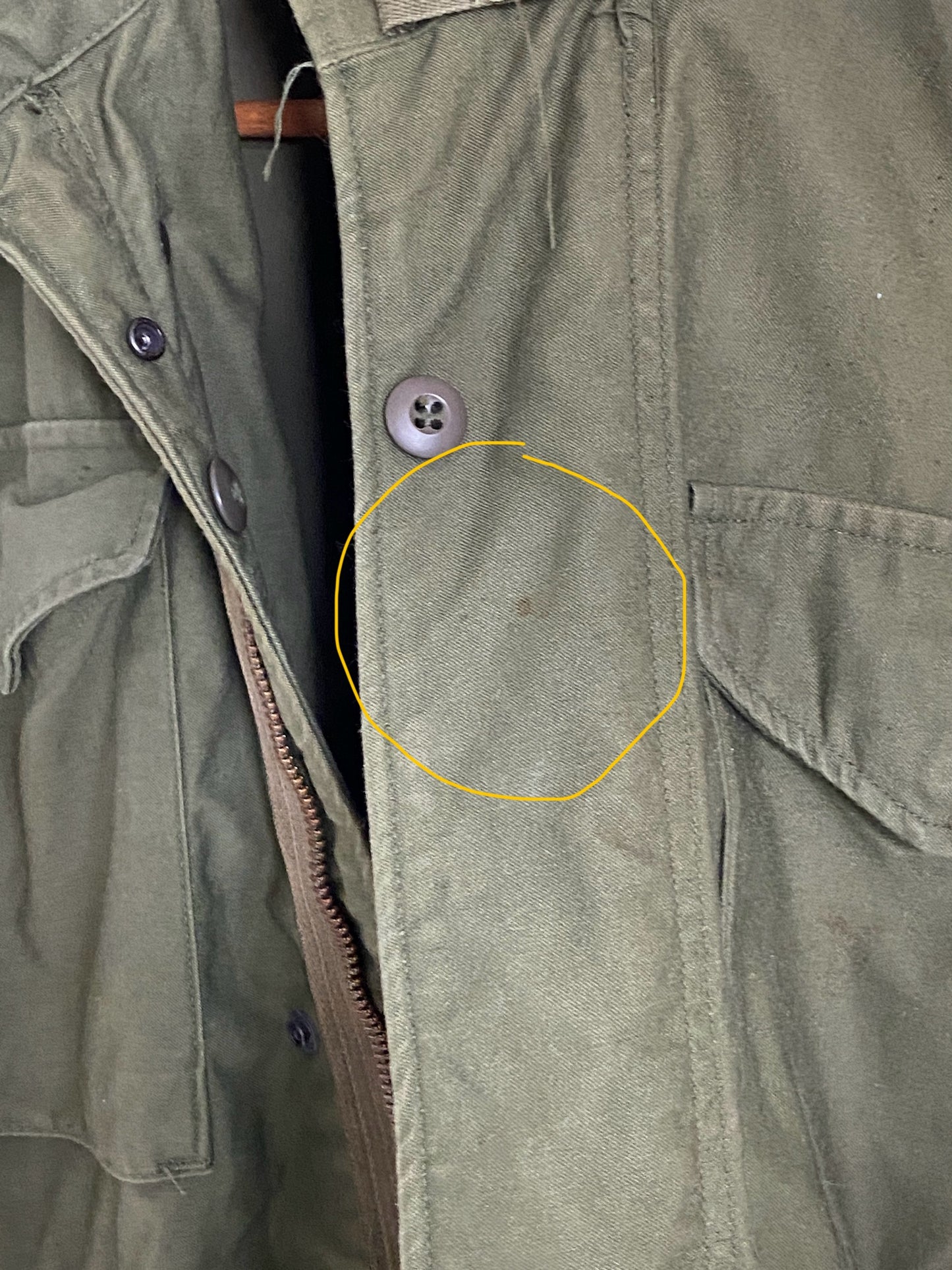 Small Short 1975 vintage US military M-65 field jacket