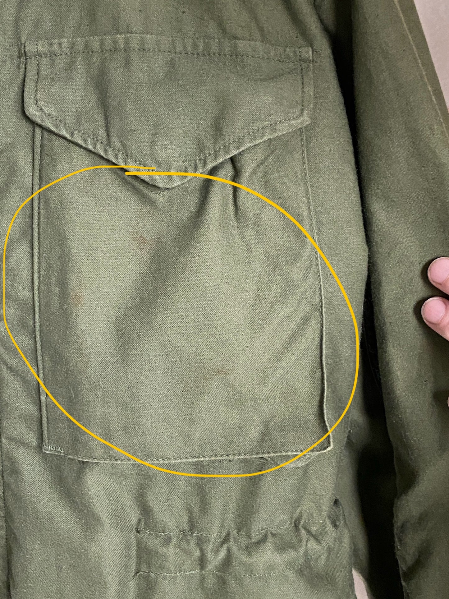 Small Short 1975 vintage US military M-65 field jacket