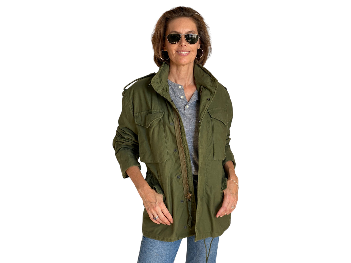 Small Short 1975 vintage US military M-65 field jacket