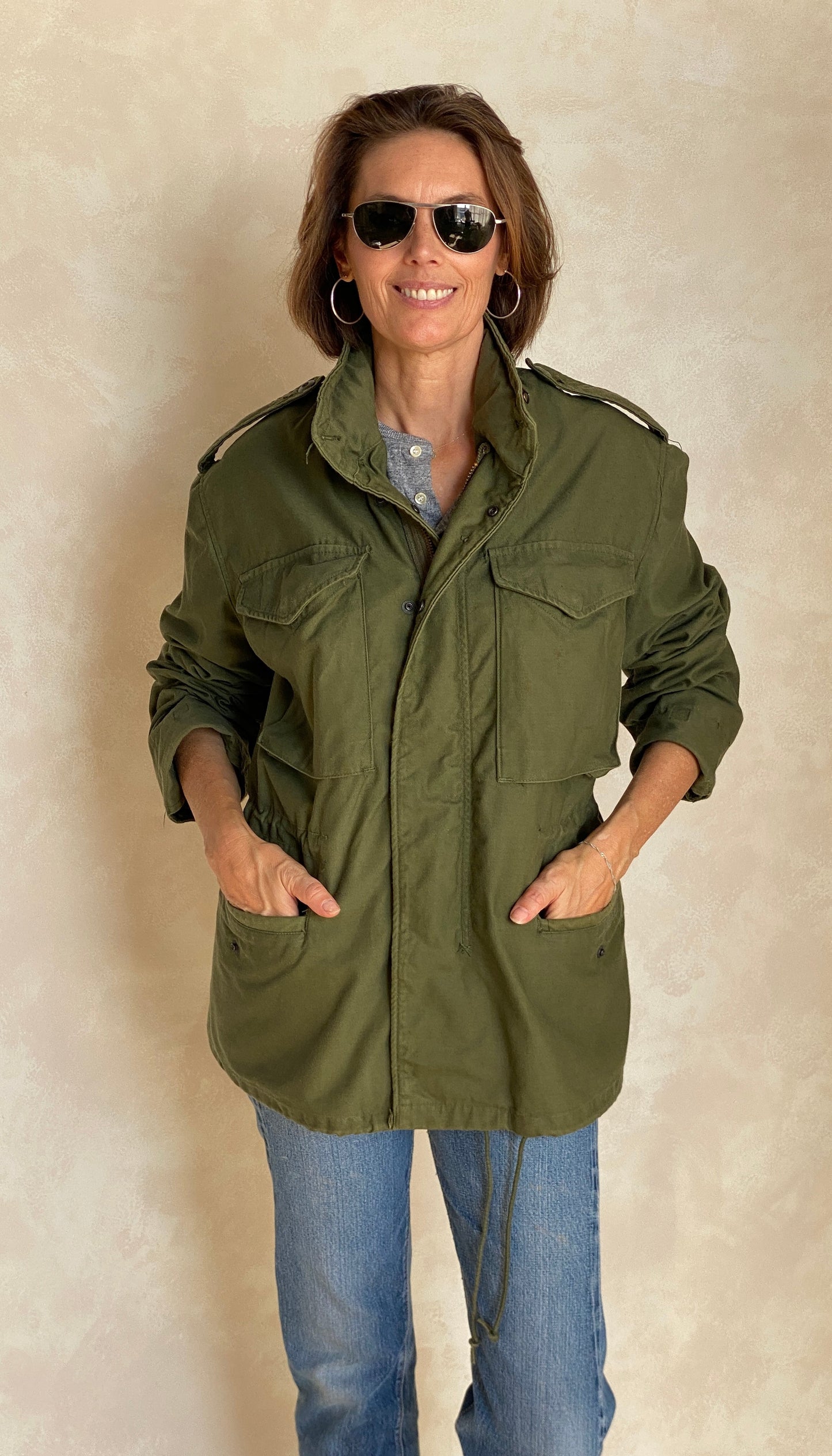 Small Short 1975 vintage US military M-65 field jacket - USA Vintage Bcn