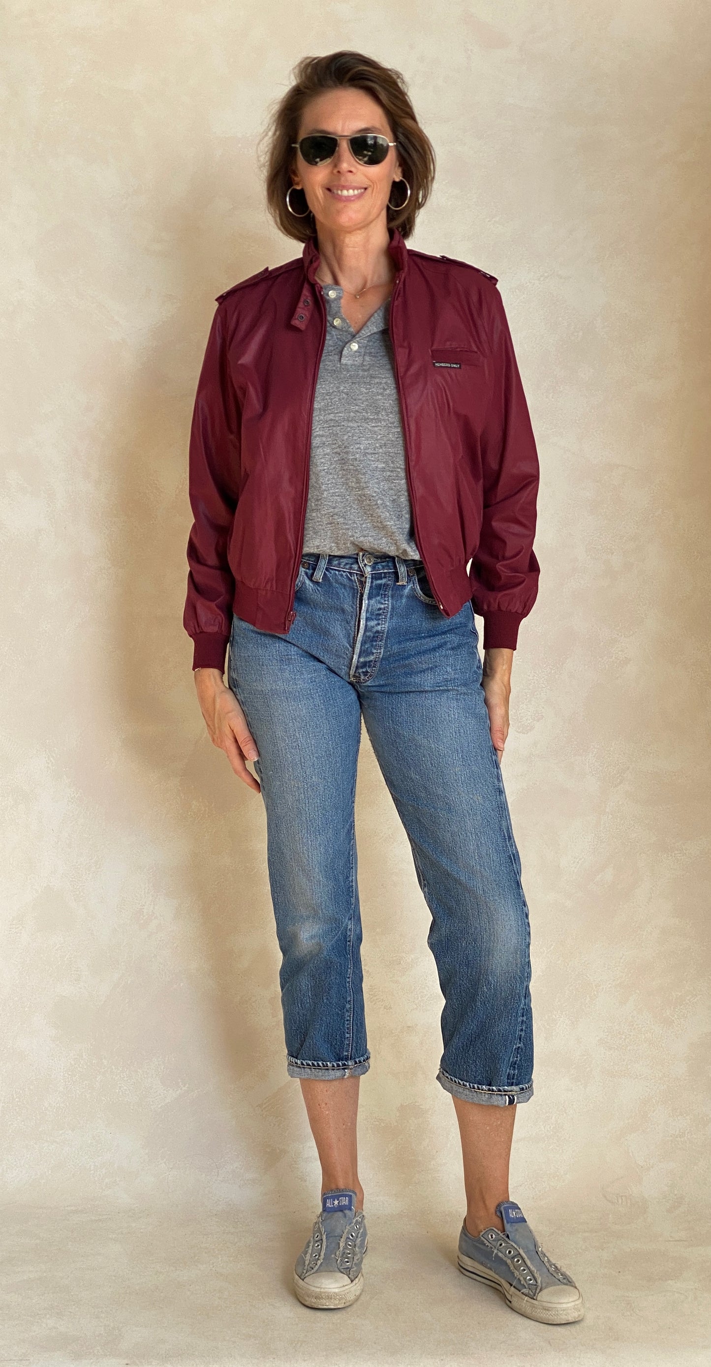 Size 9/10. Women Vintage 80s Members Only Cotton Jacket