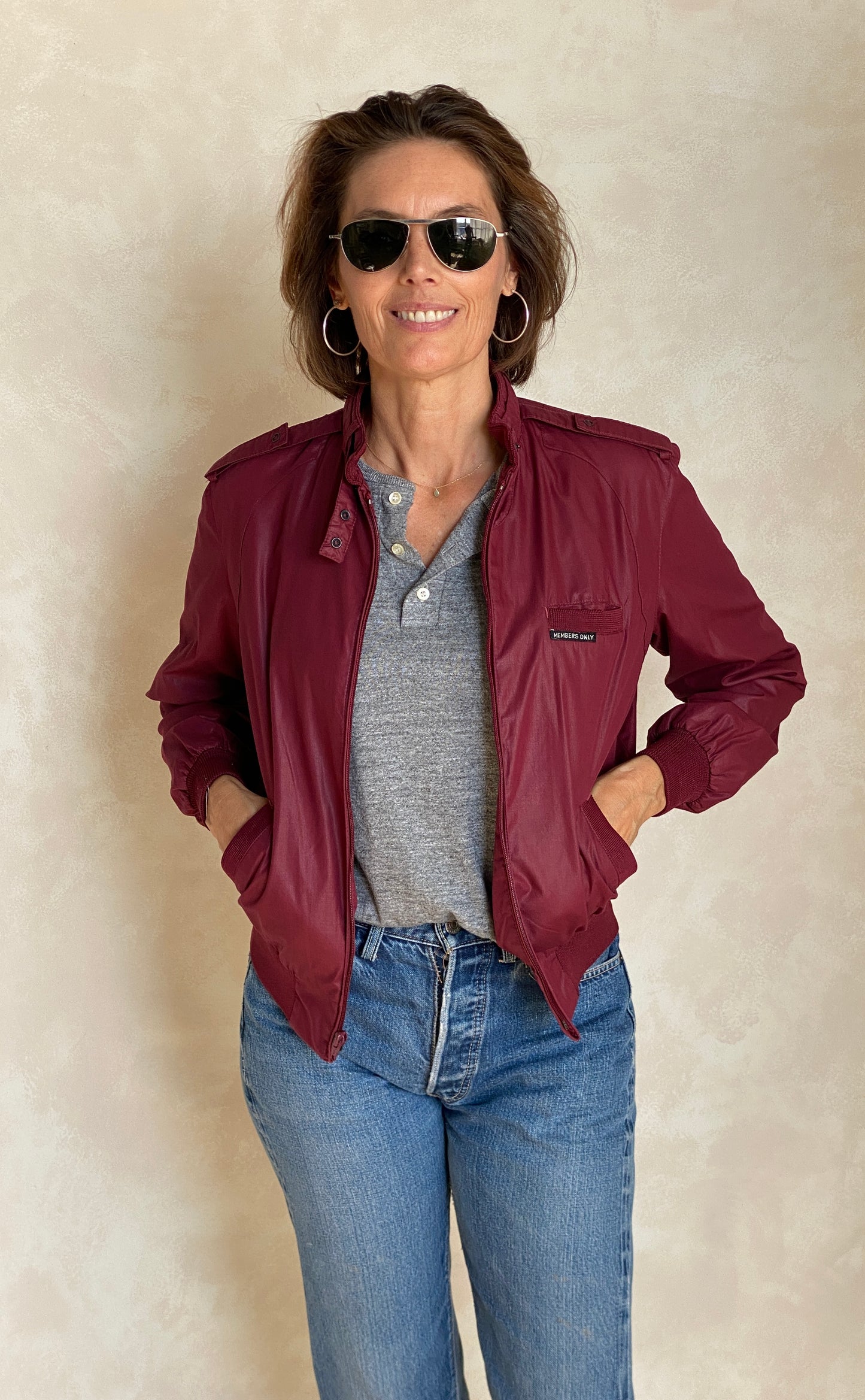 Size 9/10. Women Vintage 80s Members Only Cotton Jacket