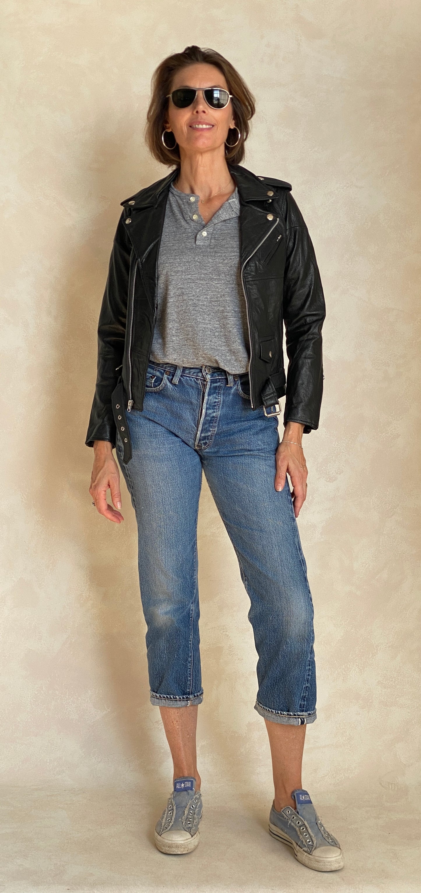 Size XS. women motorcycle jacket / soft leather