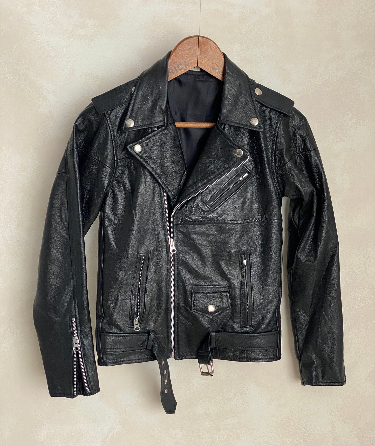 Size XS. women motorcycle jacket / soft leather
