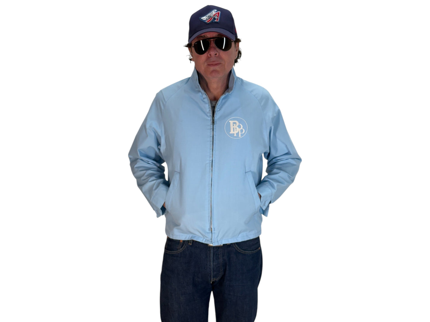 Size Med . 70s King Louie cotton zipper jacket Made in USA