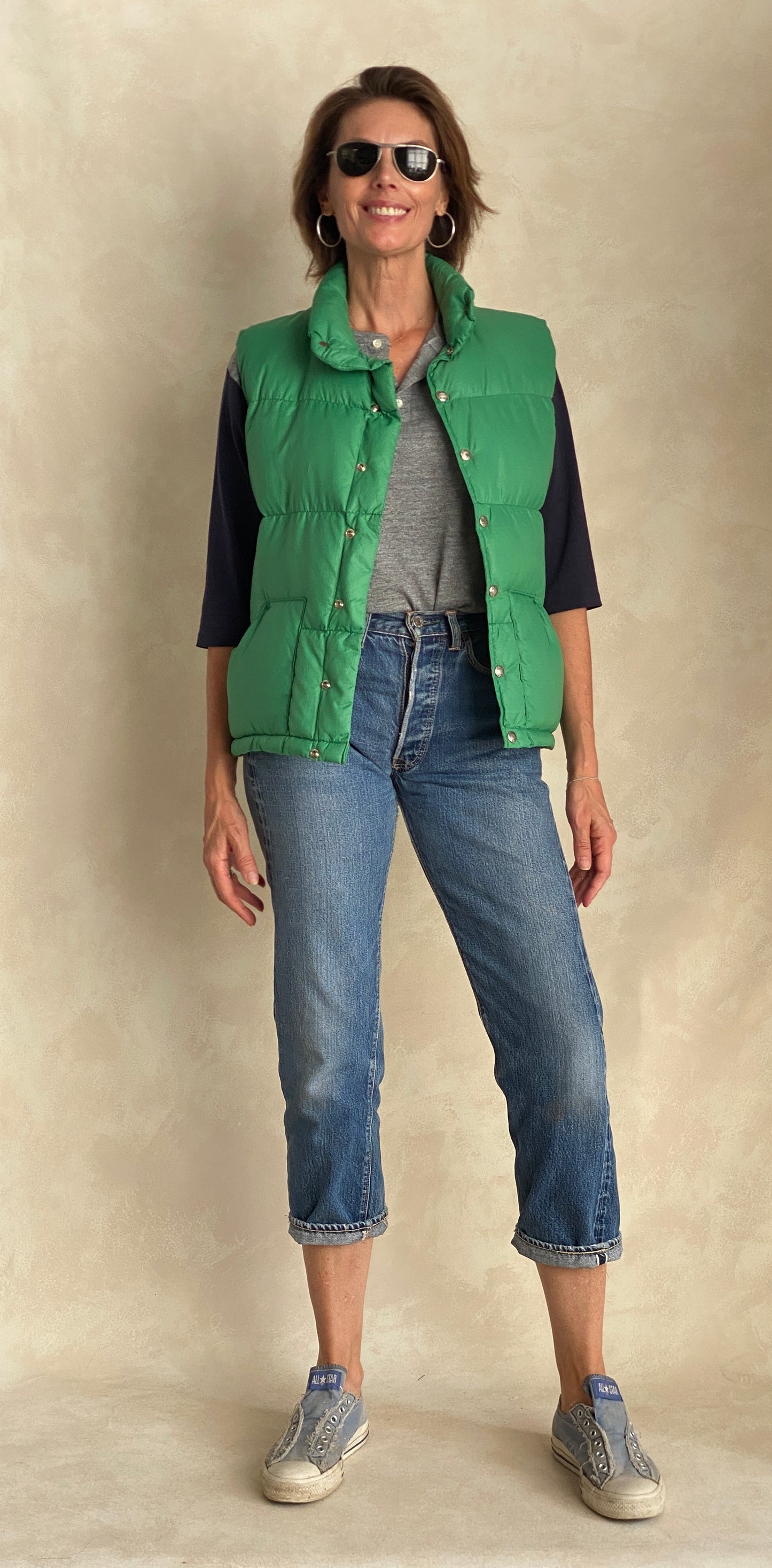 Size XS . Vintage 70s North face down vest