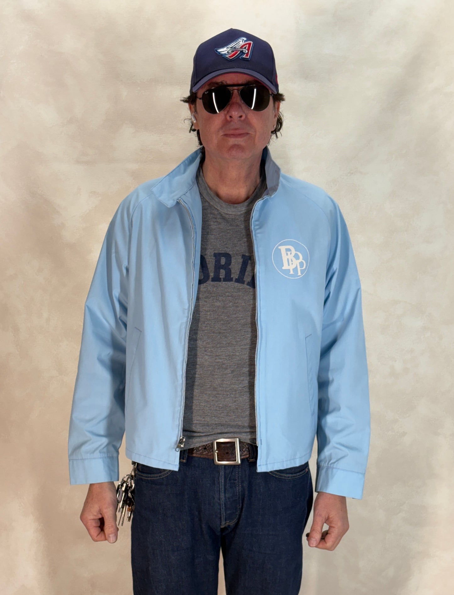 Size Med . 70s King Louie cotton zipper jacket Made in USA