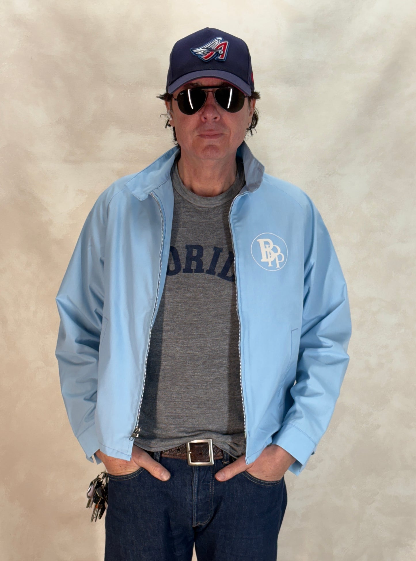 Size Med . 70s King Louie cotton zipper jacket Made in USA