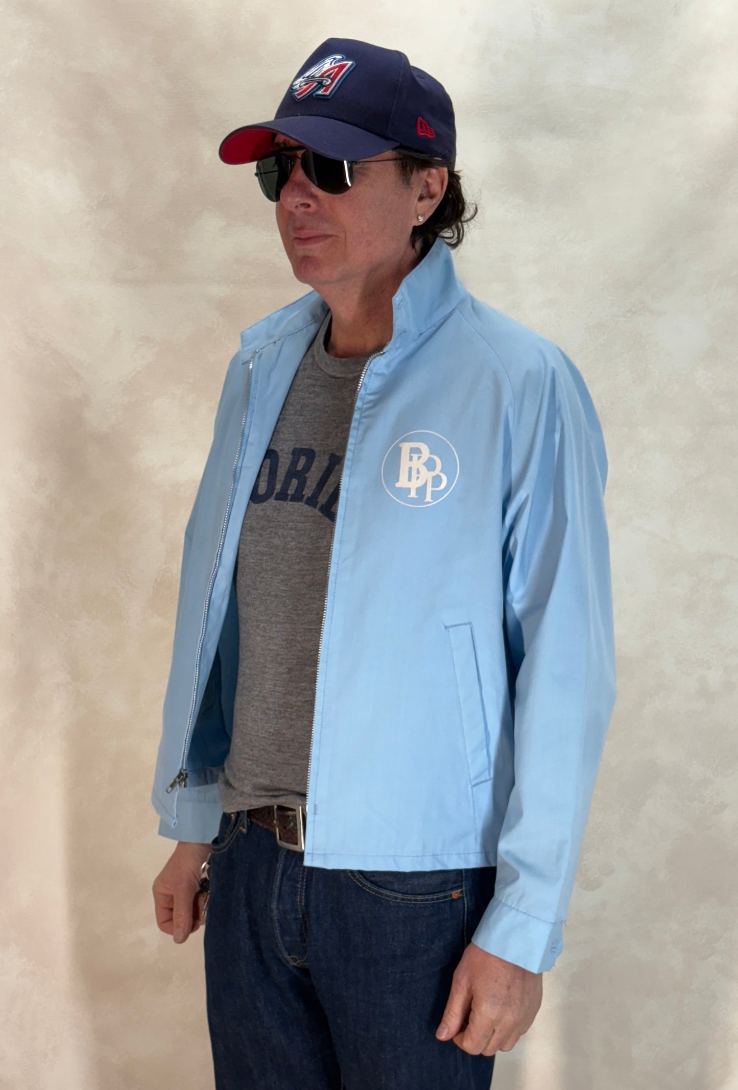 Size Med . 70s King Louie cotton zipper jacket Made in USA