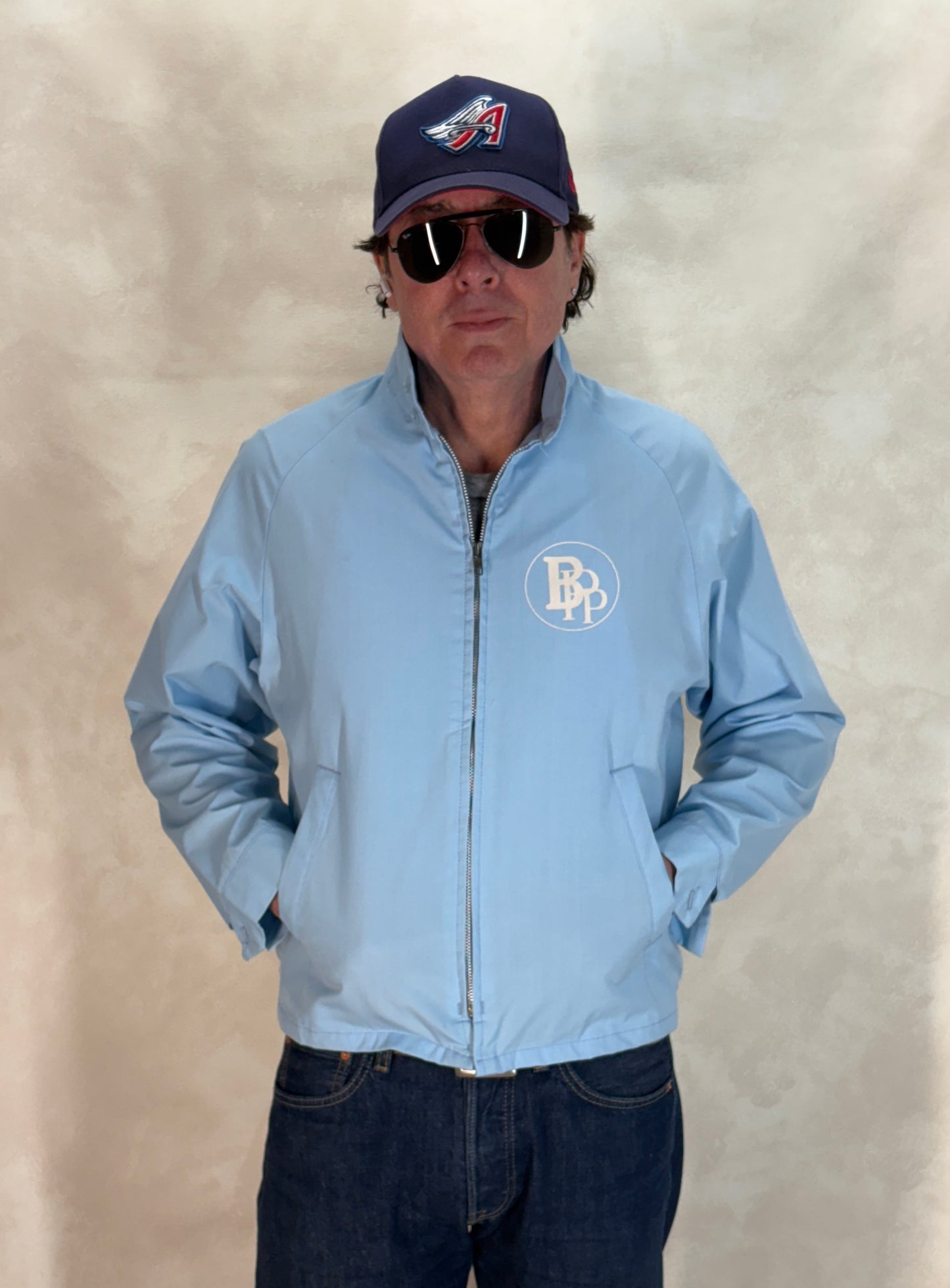 Size Med . 70s King Louie cotton zipper jacket Made in USA