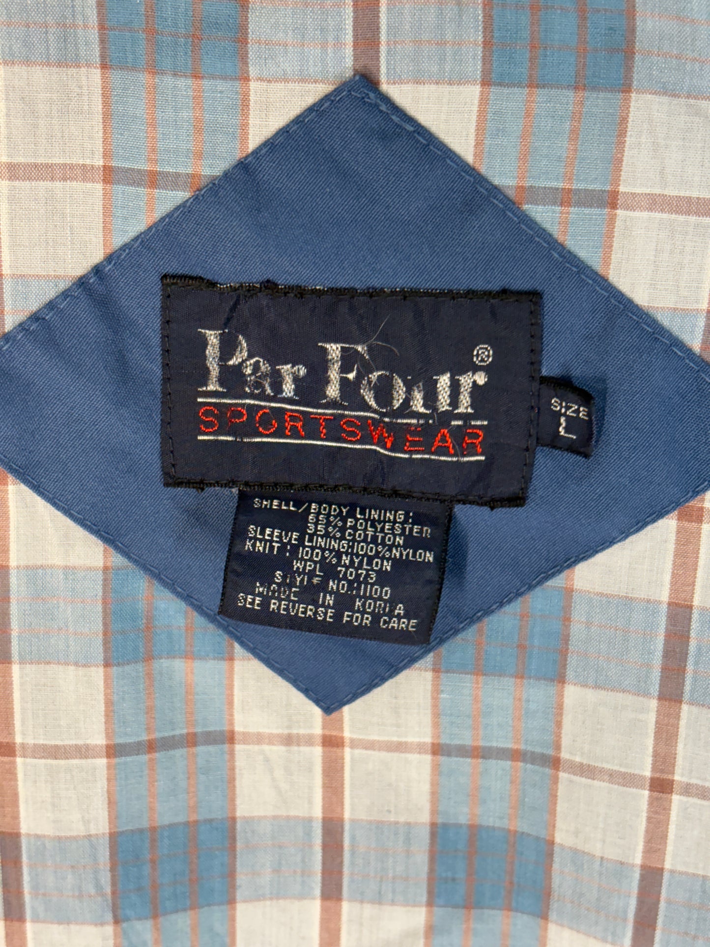 Size Large , 90s cotton zipper jacket