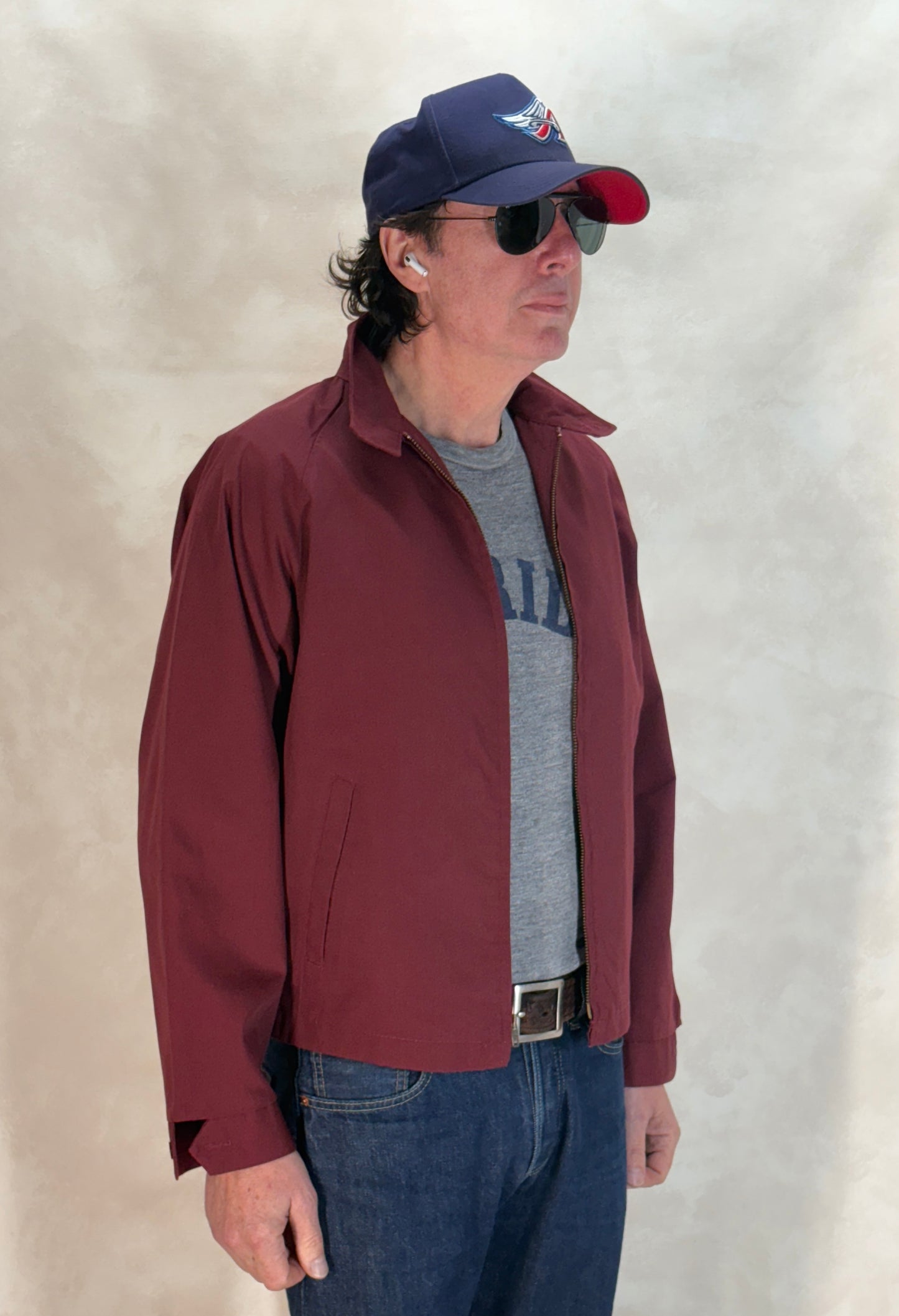 Size Large . 60s cotton zipper jacket Made in USA