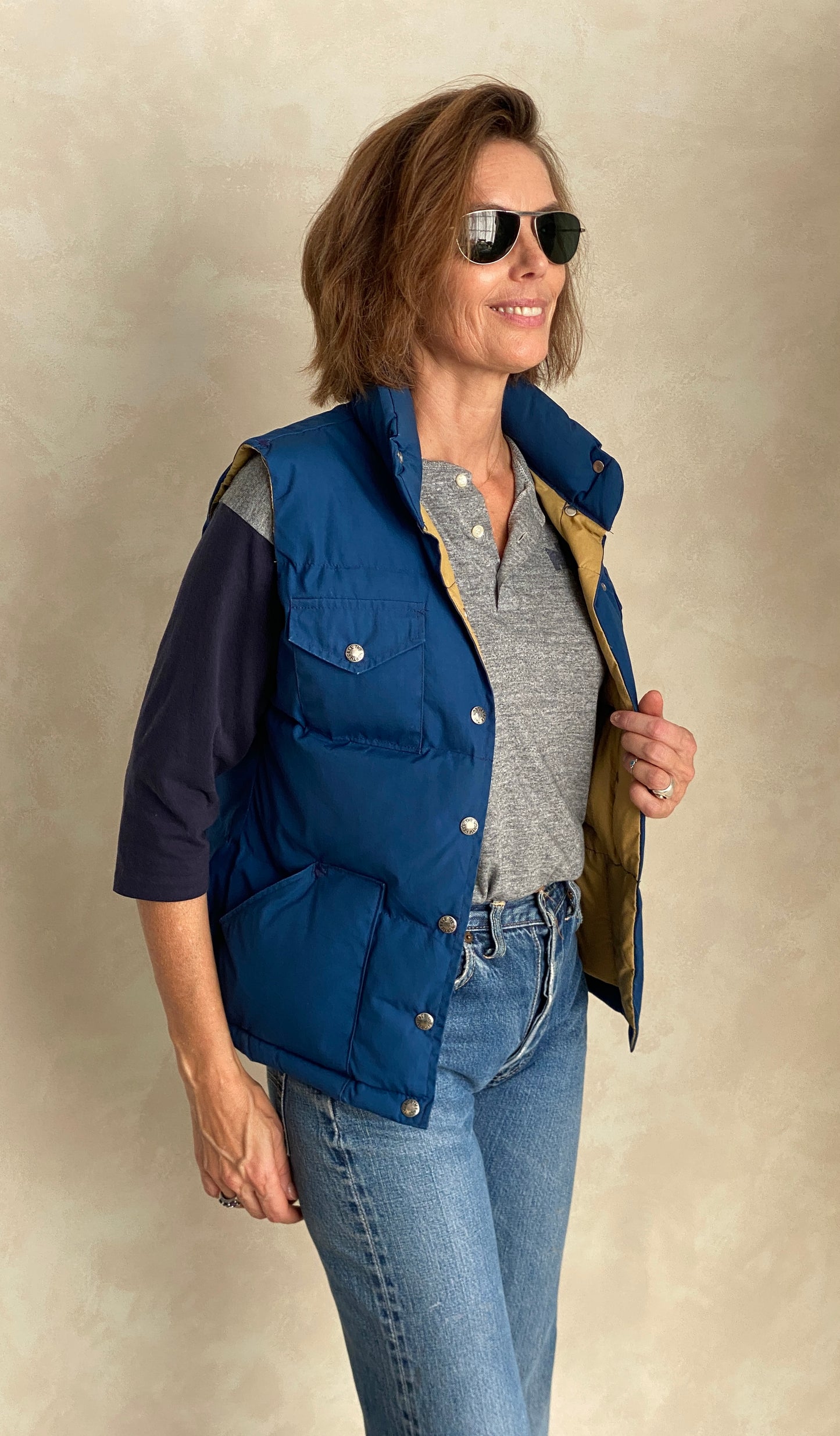Size Women Med. Vintage North Face down vest Made in USA