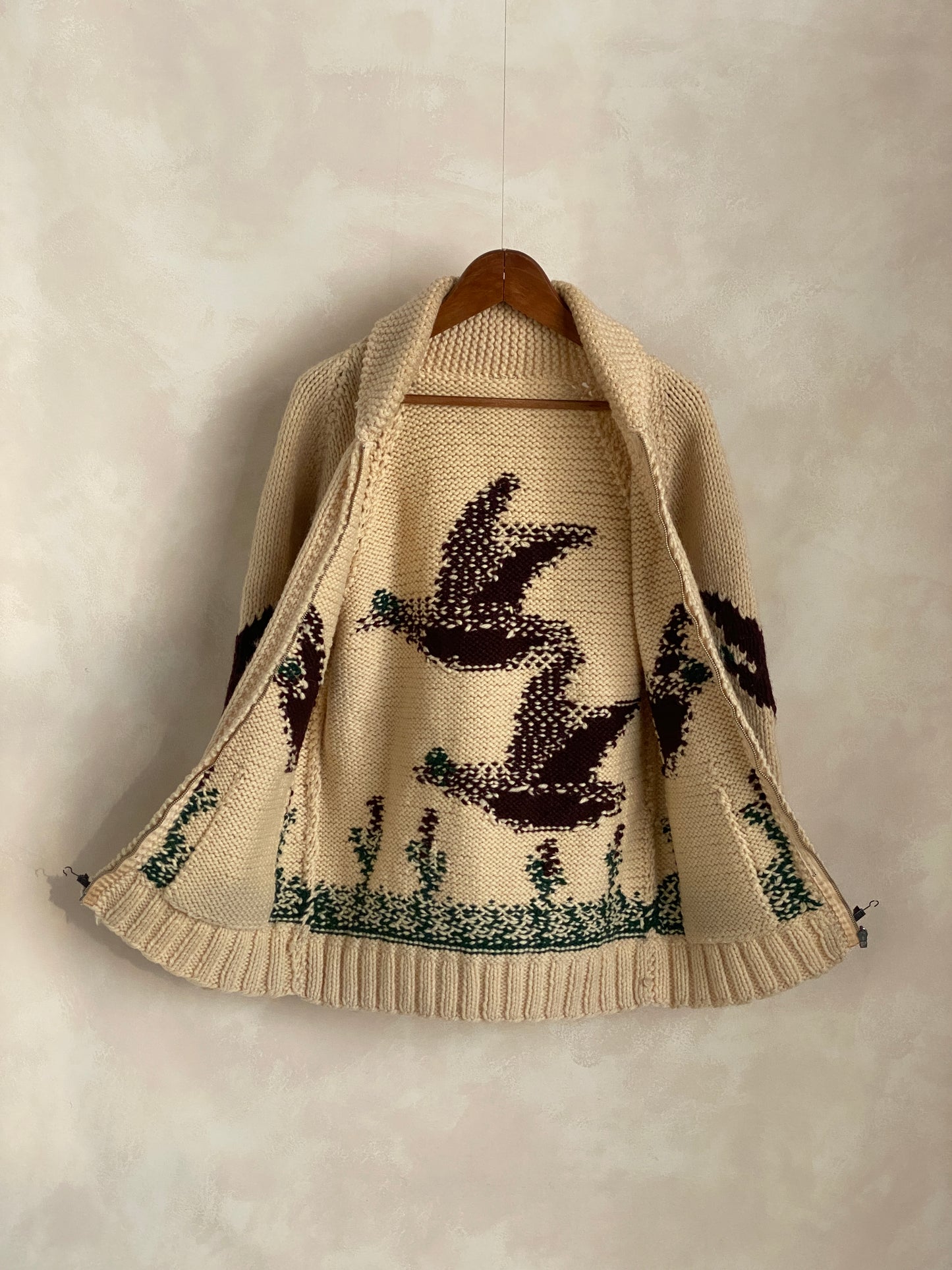 Vintage Hand Knit 100% Wool Cowichan hand made in Canada