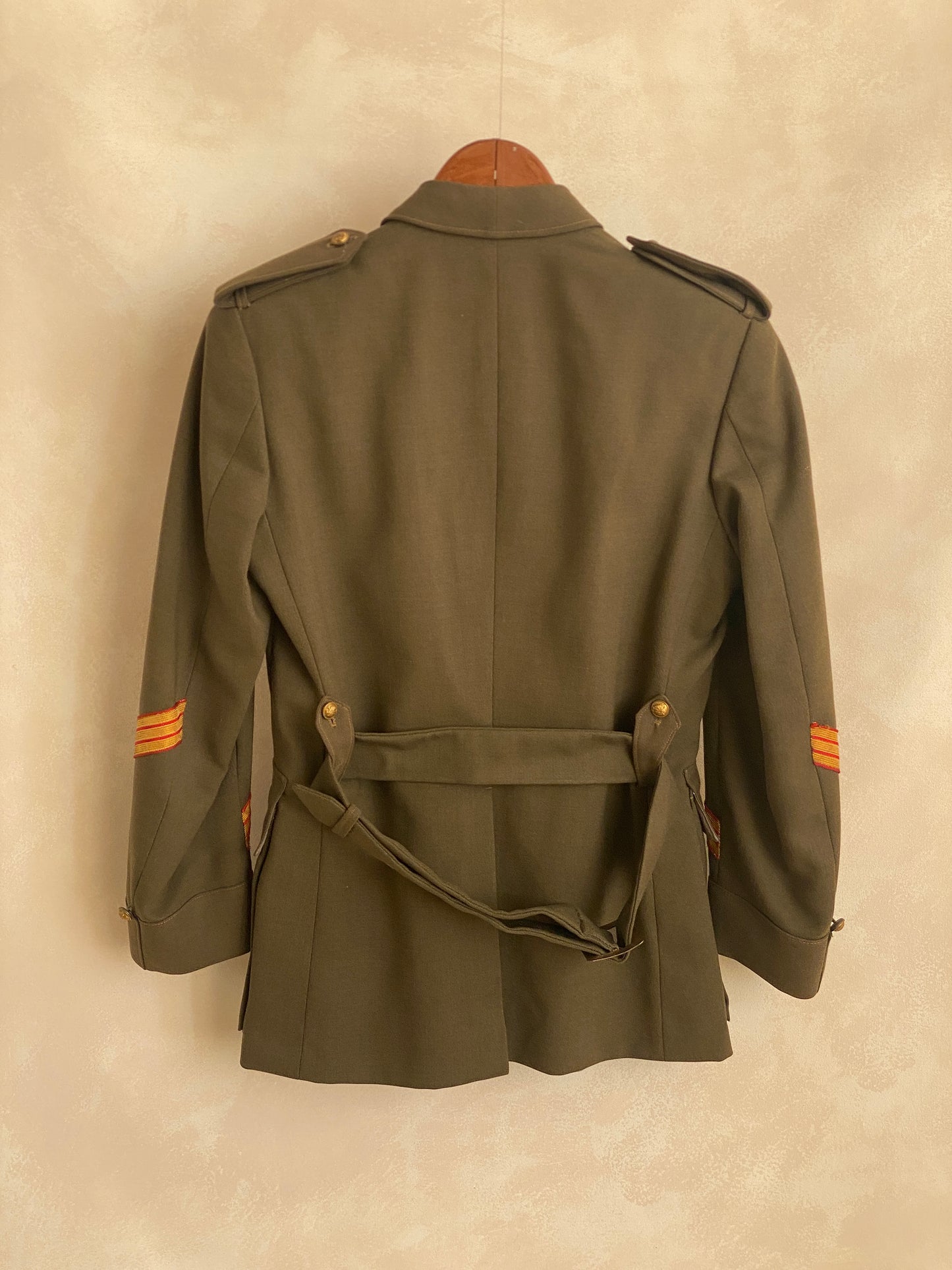 Small. Authentic 50s Vintage Spanish military uniform jacket