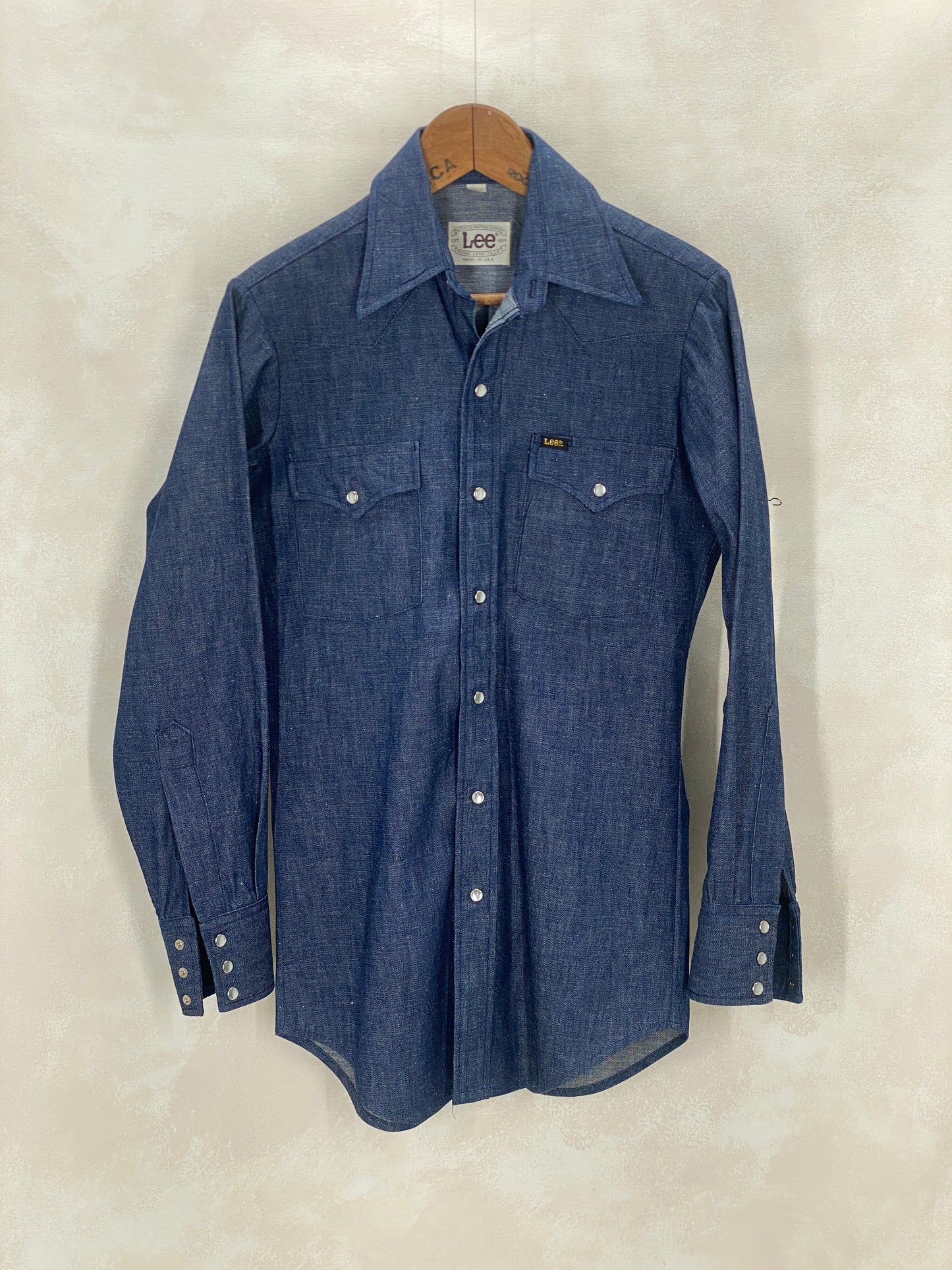 Size Small . NOS Vintage Lee denim shirt Made in USA