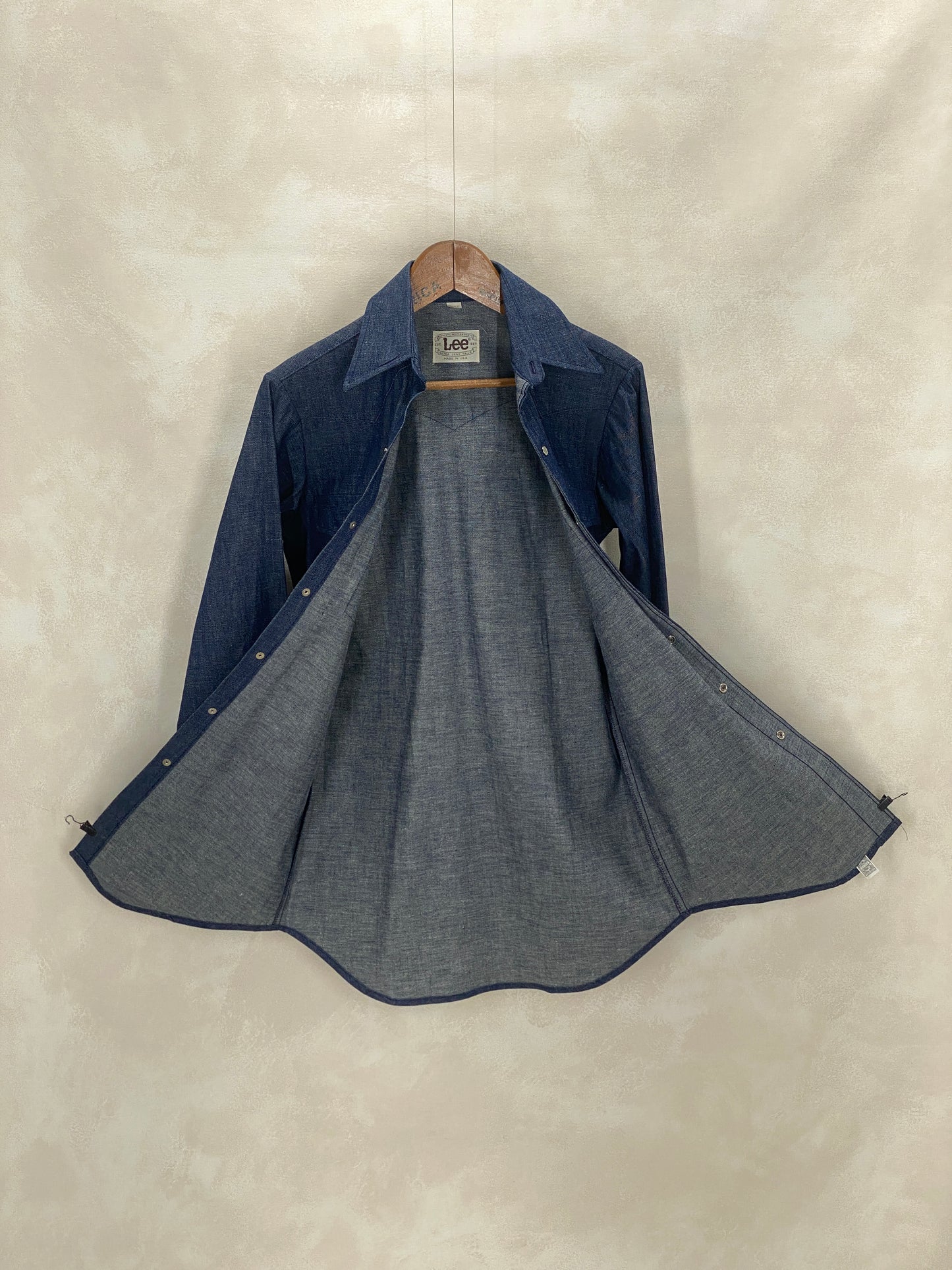 Size Small . NOS Vintage Lee denim shirt Made in USA