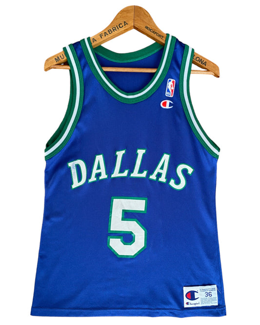 Size 36. VTG 90s NBA Dallas #5 Kidd jersey  Made In USA by Champion