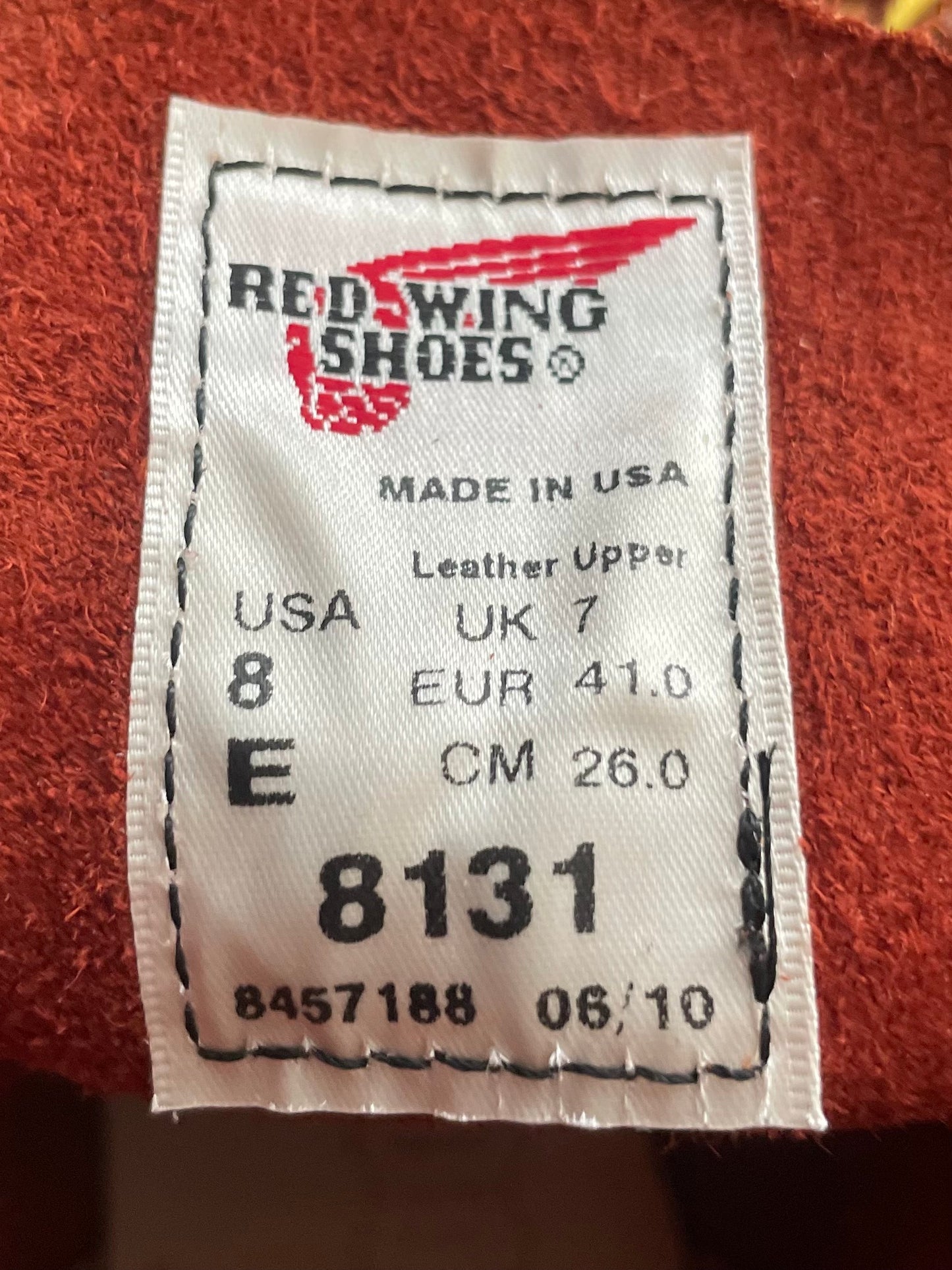 Size 8E (41 EU) Red Wing 8131 Moc Toe Oro Russet Boots Made In USA (Second)