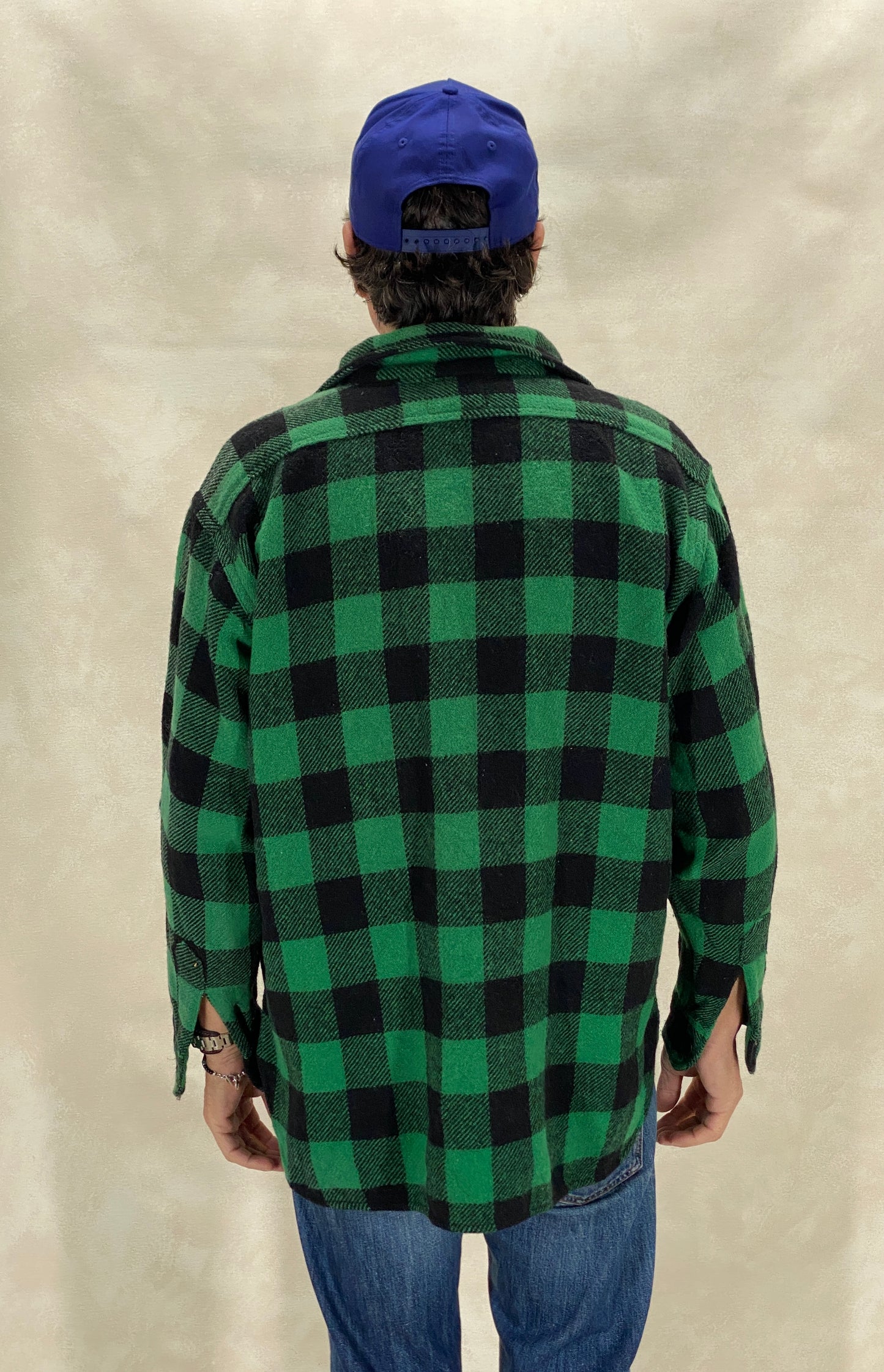 Size Large, 60s Pilgrim Heavy plaid shirt Made in USA Buffalo plaid