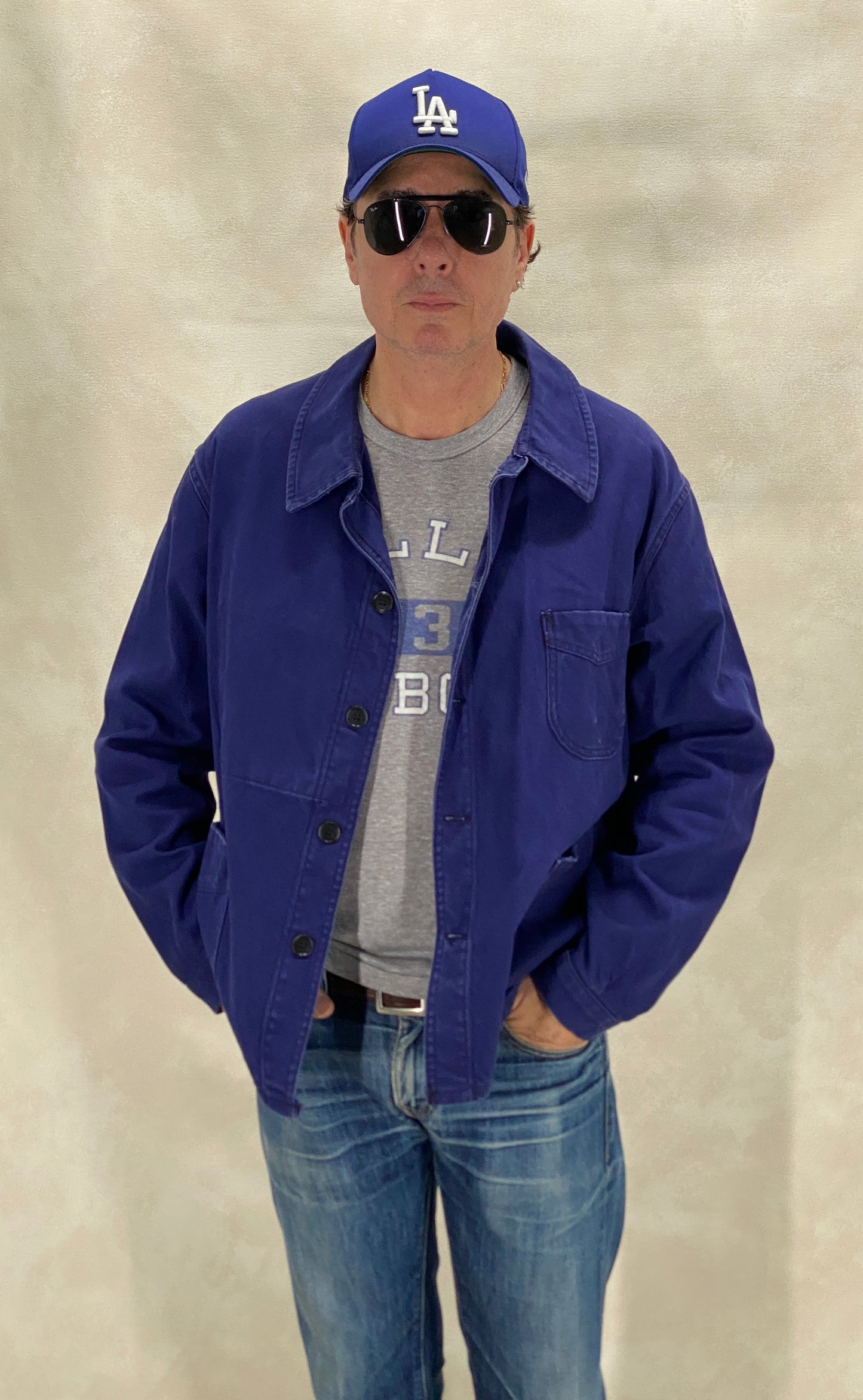 Size 52EU / 42US. Vintage French cotton jacket. Made in France By Adolph Lafont