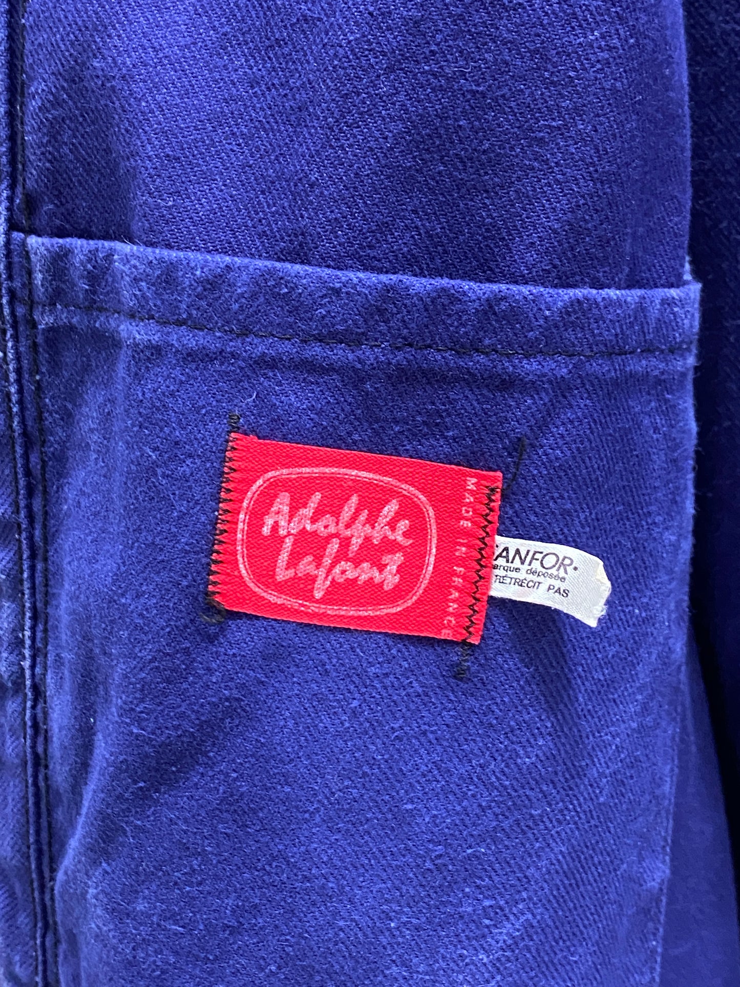 Size 52EU / 42US. Vintage French cotton jacket. Made in France By Adolph Lafont