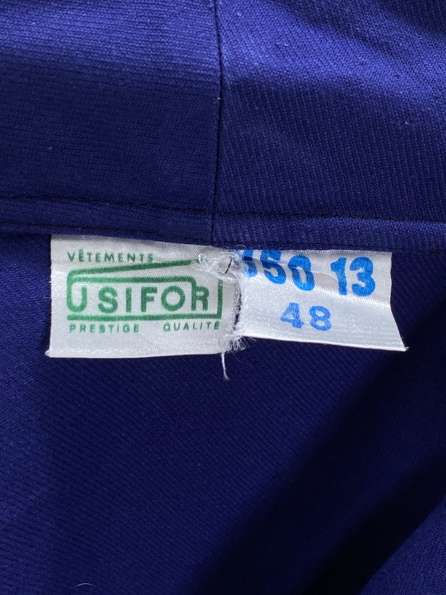 Size 48EU / 38US . Vintage French cotton jacket. Made In France by Usifor