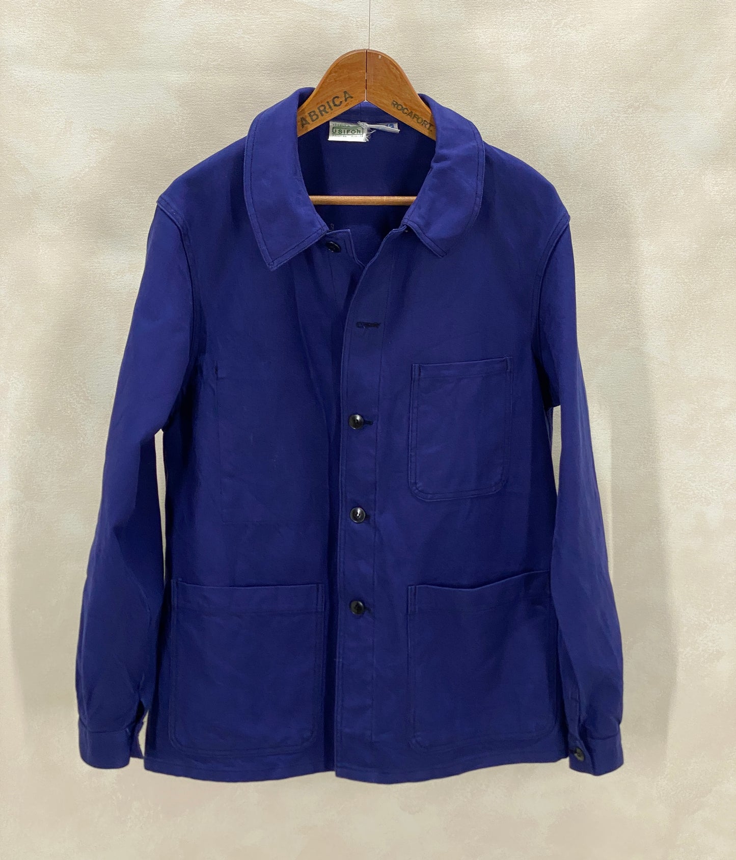 Size 48EU / 38US . Vintage French cotton jacket. Made In France by Usifor
