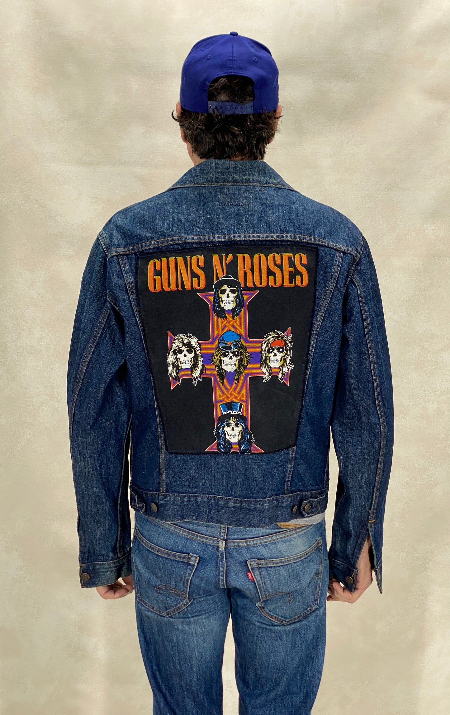 Size 44US / 54EU Guns N Roses Vintage 70s Levi’s Denim Jacket – 2 Pockets – Made in USA